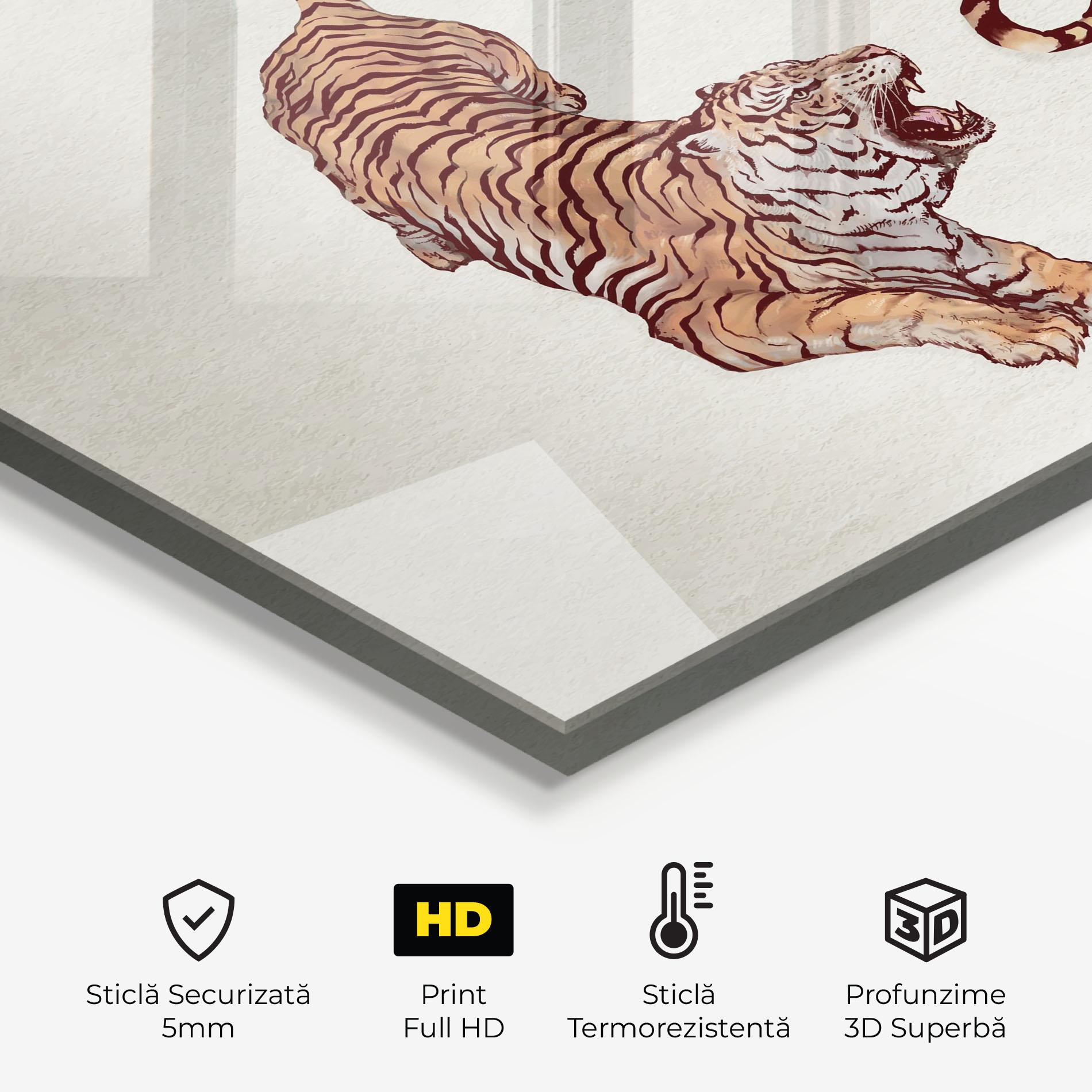 Panou Sticla Bucatarie Tiger Fight mockup 2