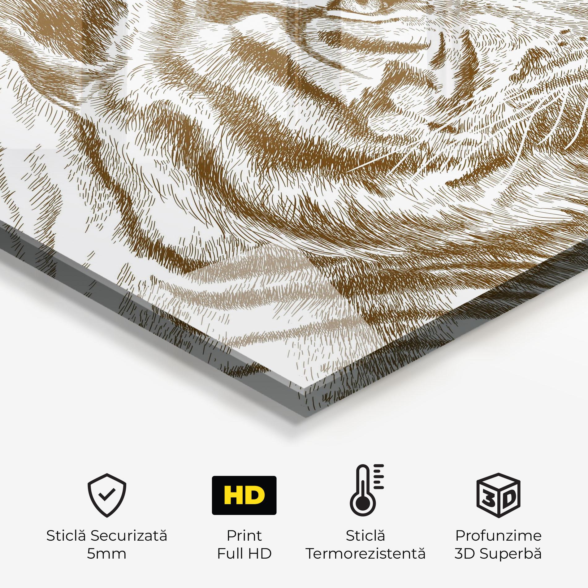Panou Sticla Bucatarie Tigerf Brown Head mockup 2