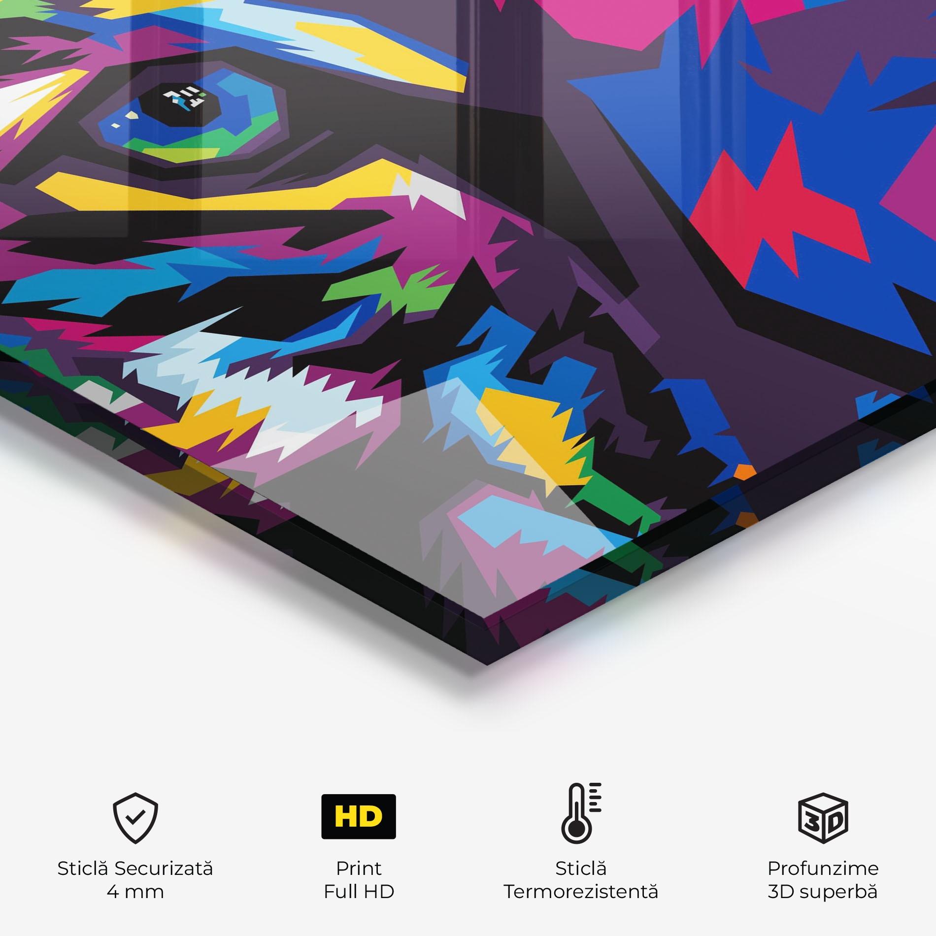 Panou Sticla Bucatarie Colourul Tiger Eyes mockup 2