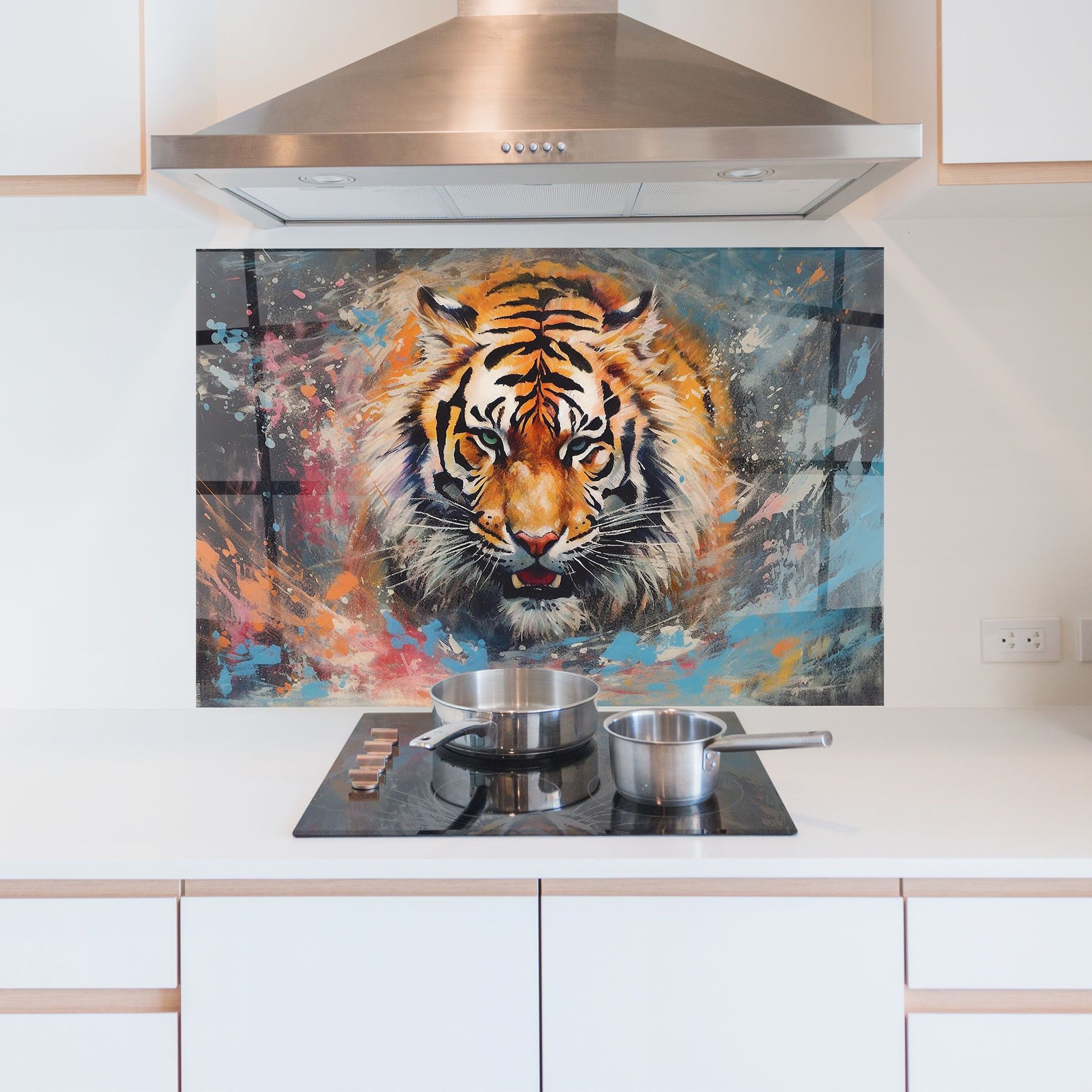 Orange Tiger Painting mockup 5