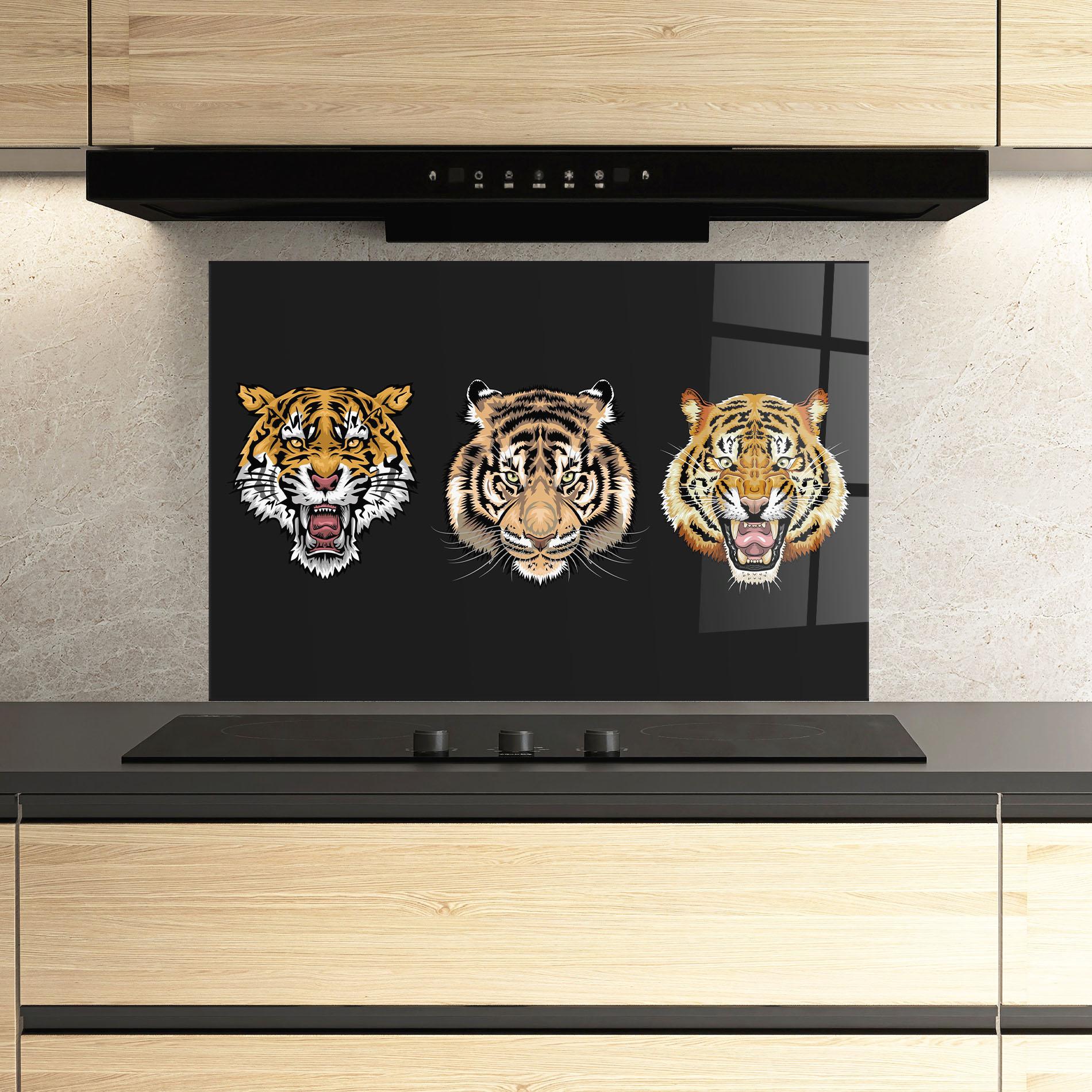Panou Sticla Bucatarie 3 Tigers mockup 3