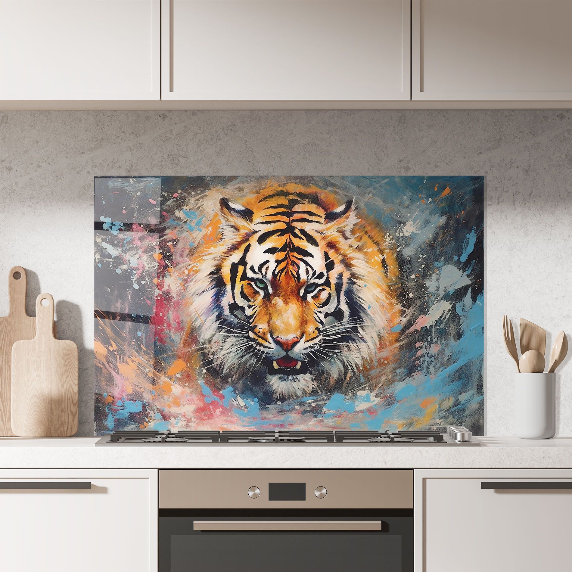 Orange Tiger Painting mockup 7