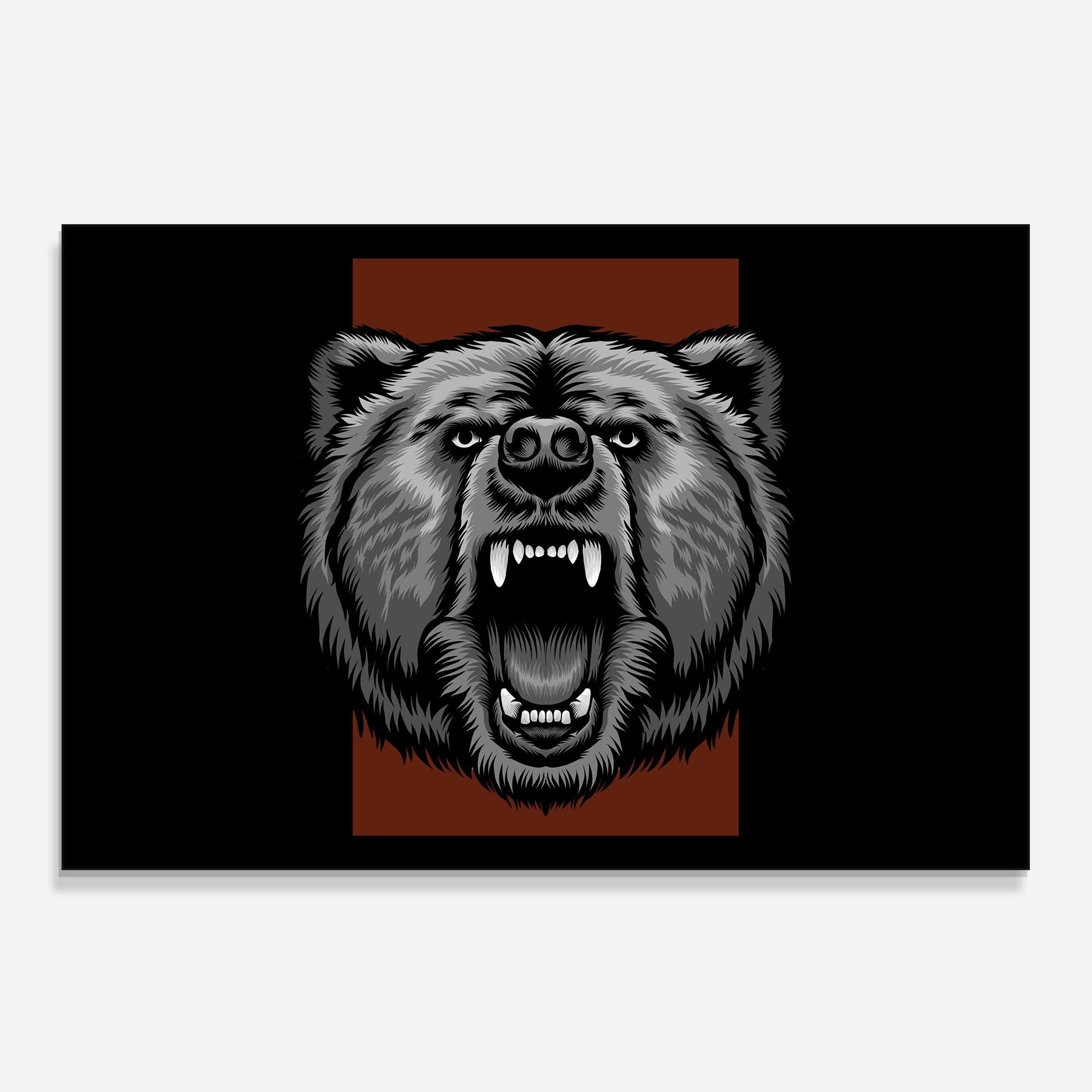 Grey Bear Head mockup 0