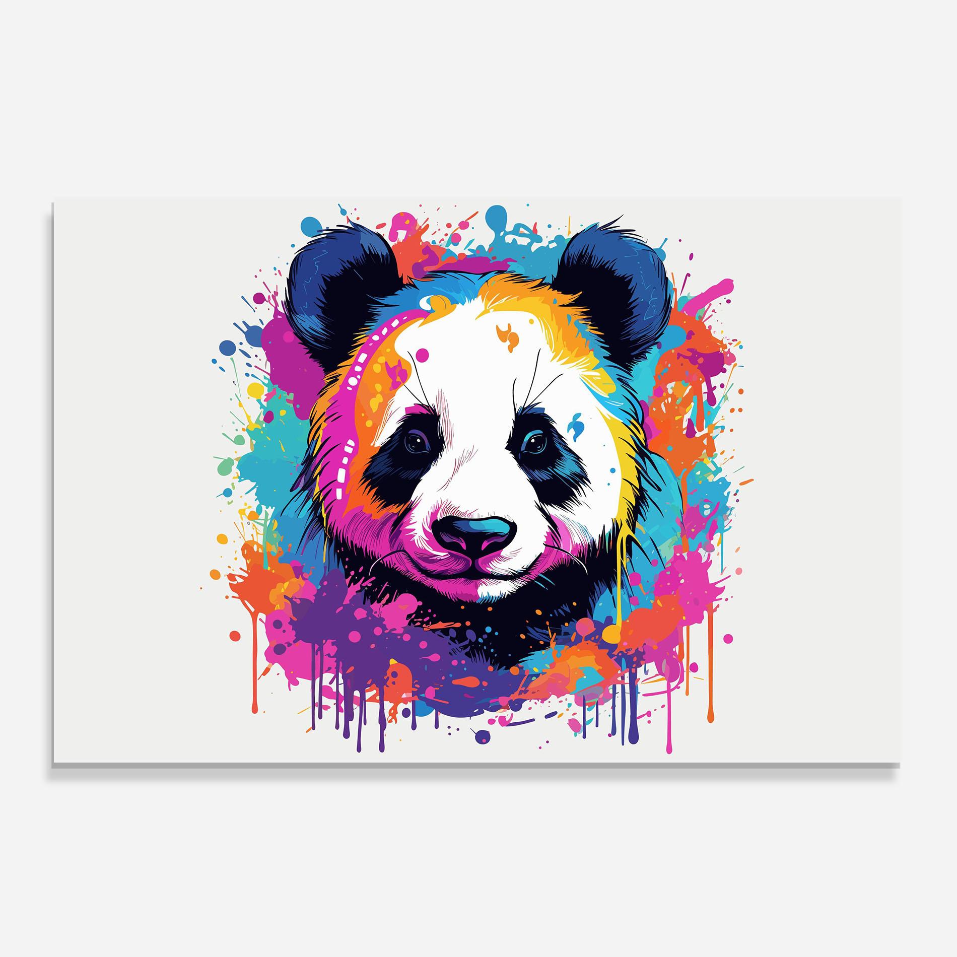 Panou Sticla Bucatarie Pretty Panda Art mockup 0