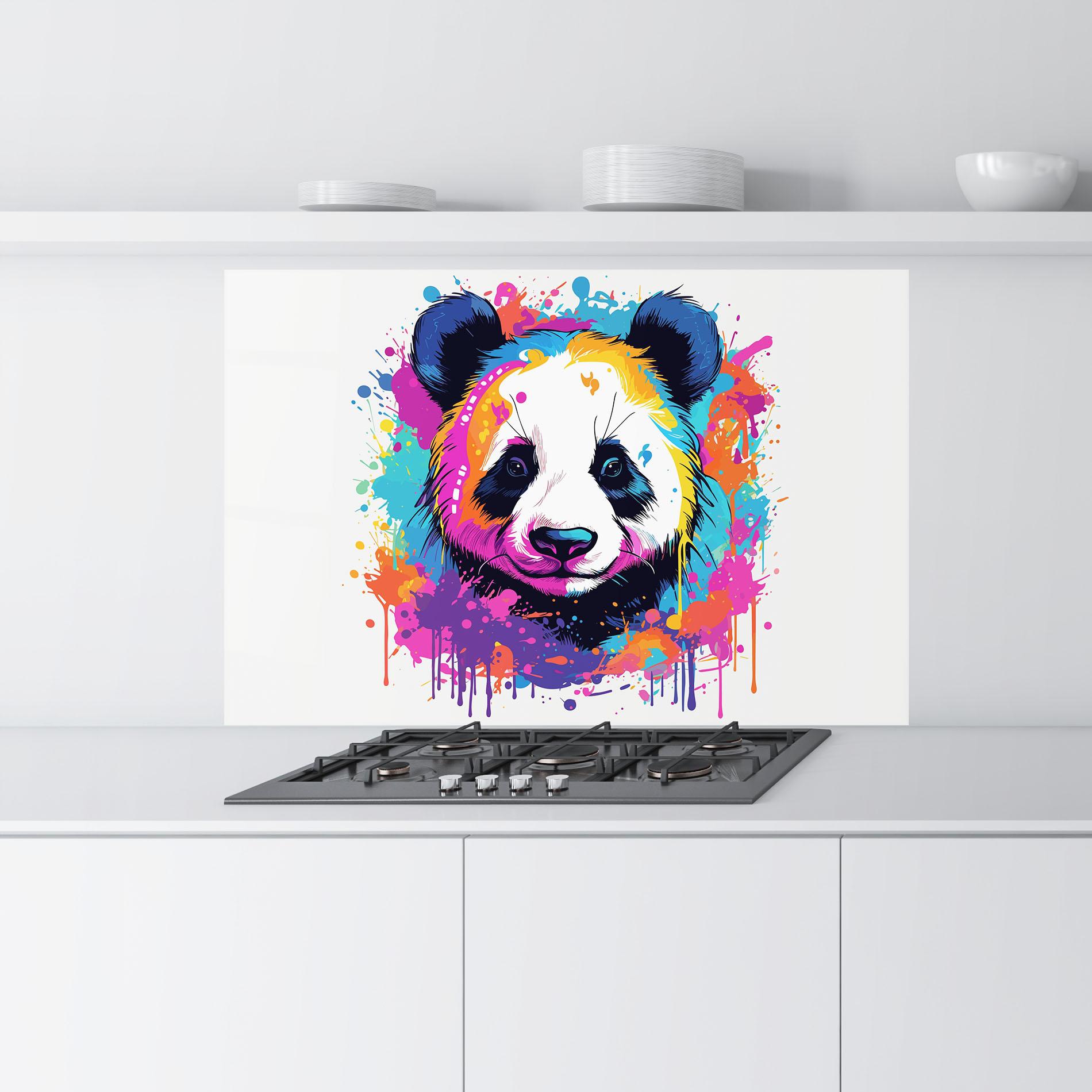Panou Sticla Bucatarie Pretty Panda Art mockup 9