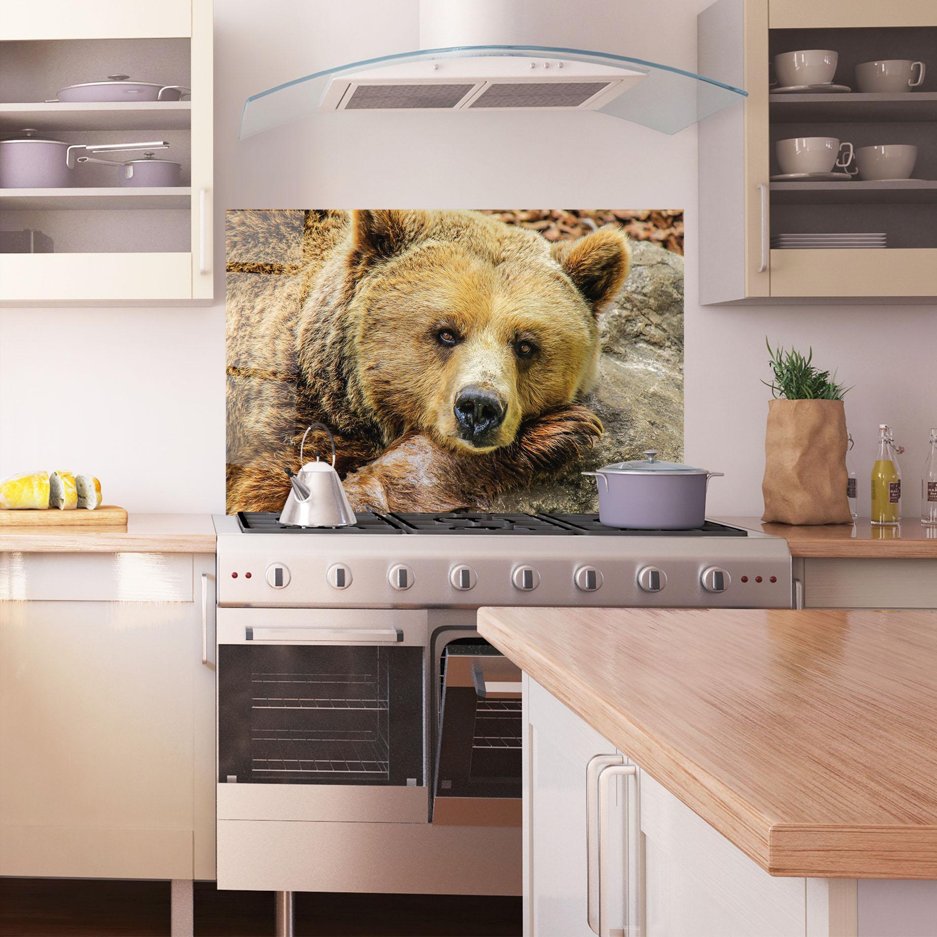 Panou Sticla Bucatarie Bear mockup 1