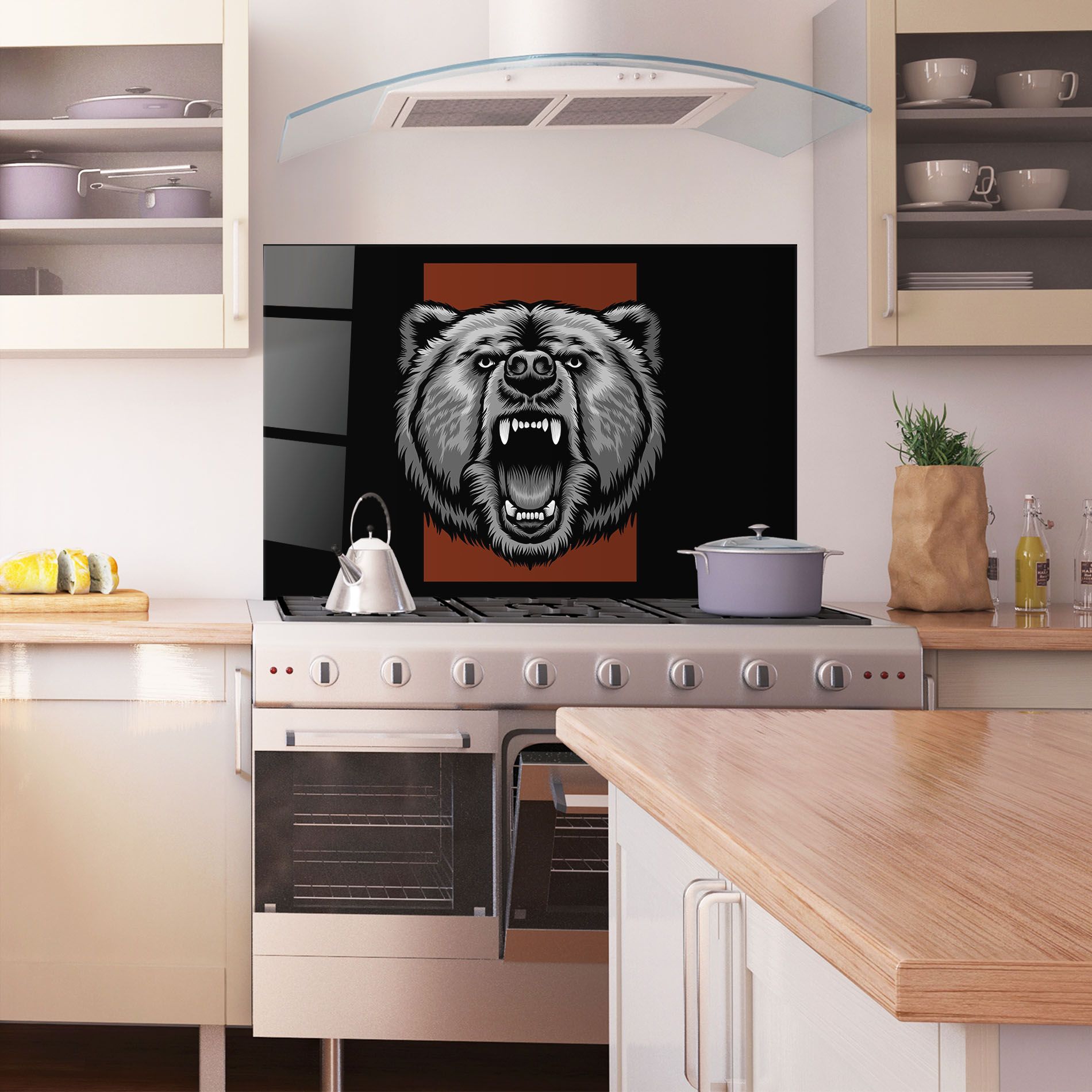 Grey Bear Head mockup 1