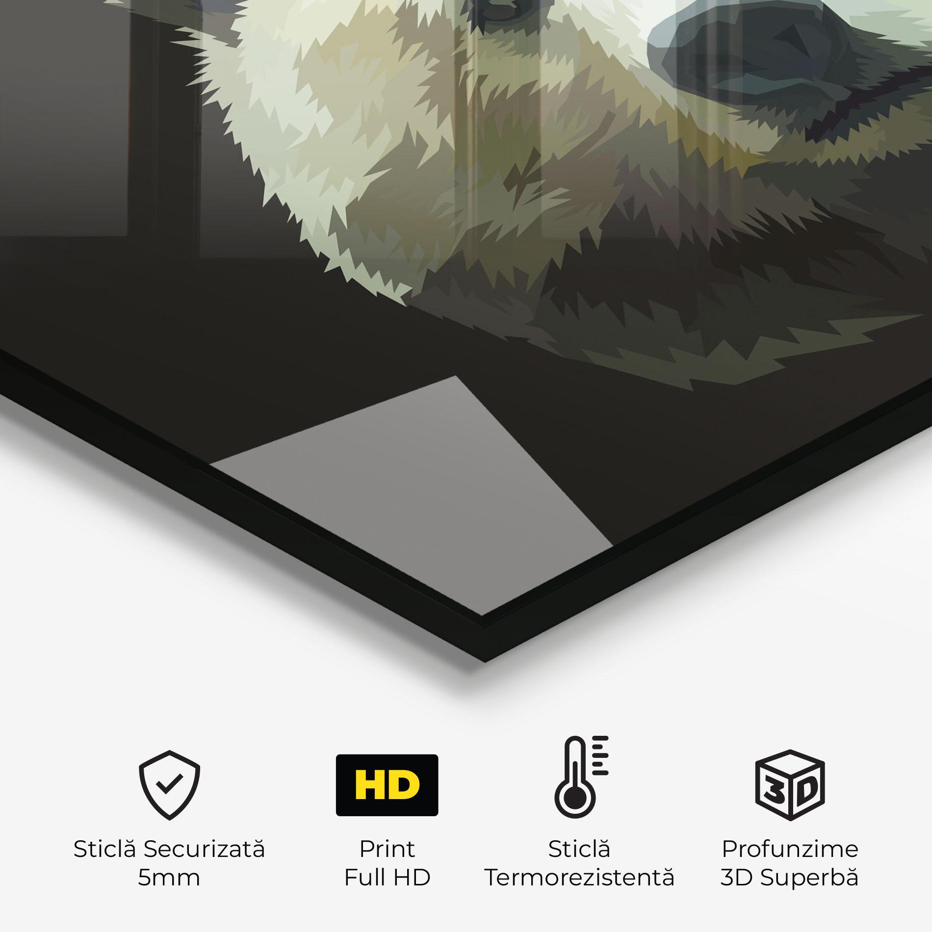 Panou Sticla Bucatarie Brown Bear Head mockup 2