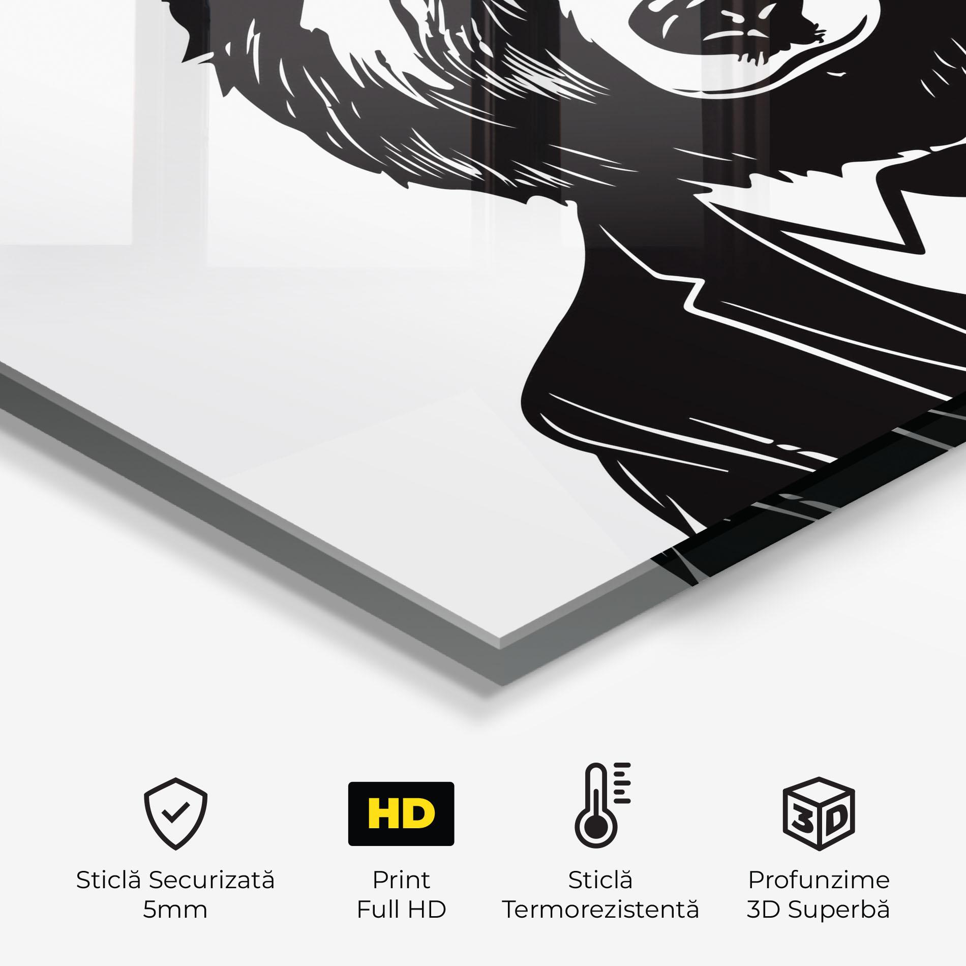 Panou Sticla Bucatarie Business Bear mockup 2