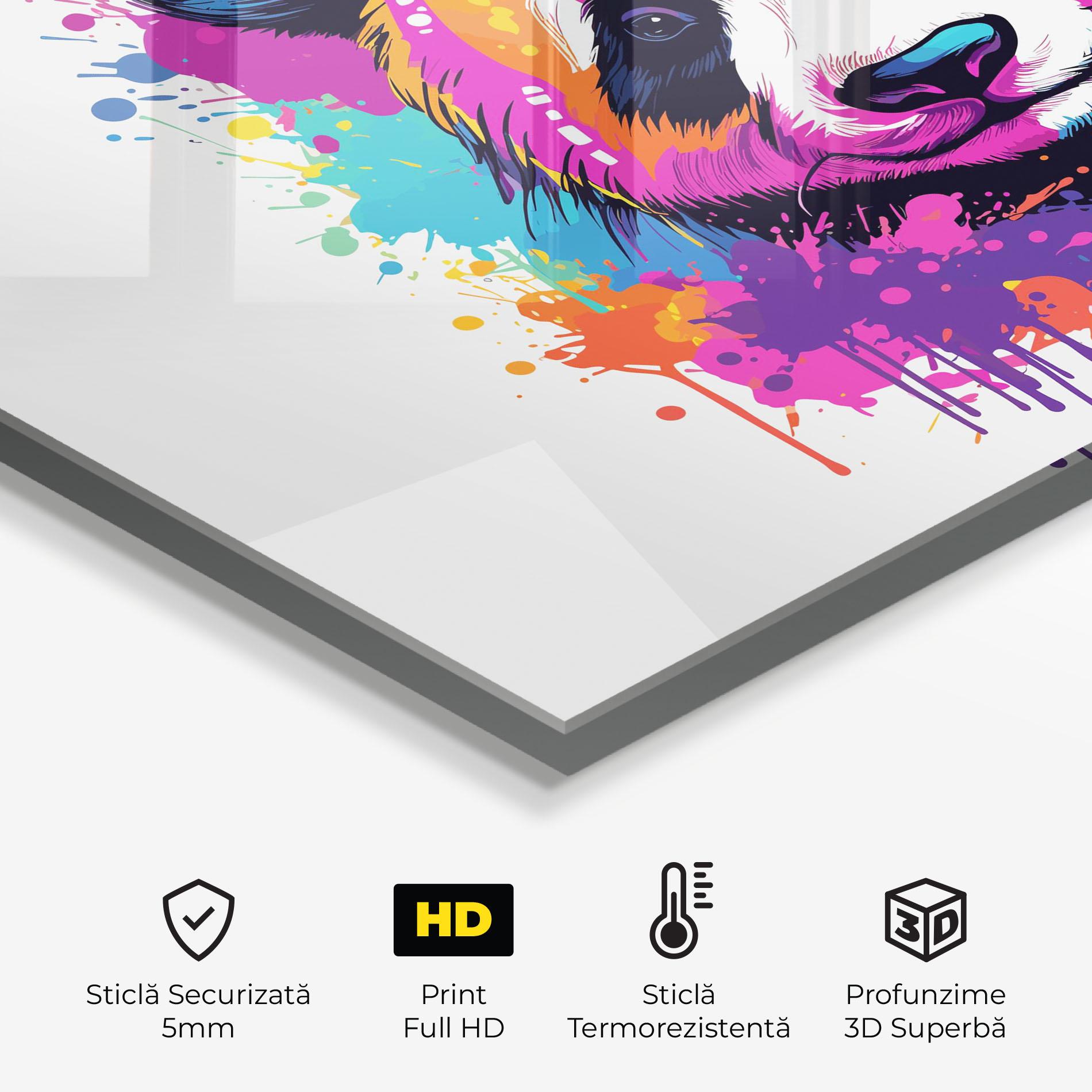 Panou Sticla Bucatarie Pretty Panda Art mockup 2