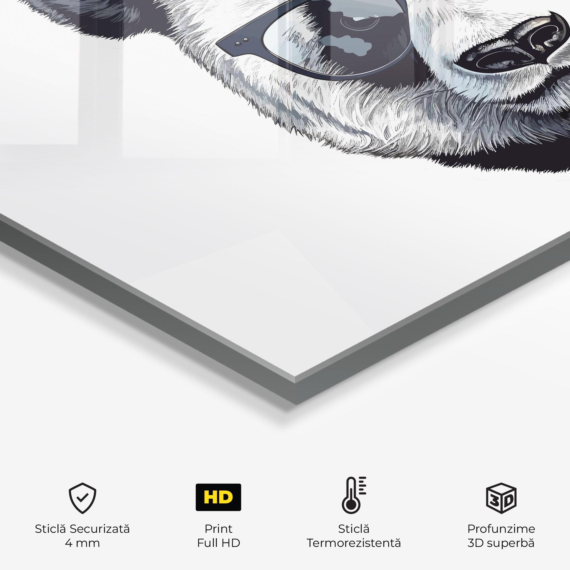 Panou Sticla Bucatarie Cute Glasses Panda mockup 2