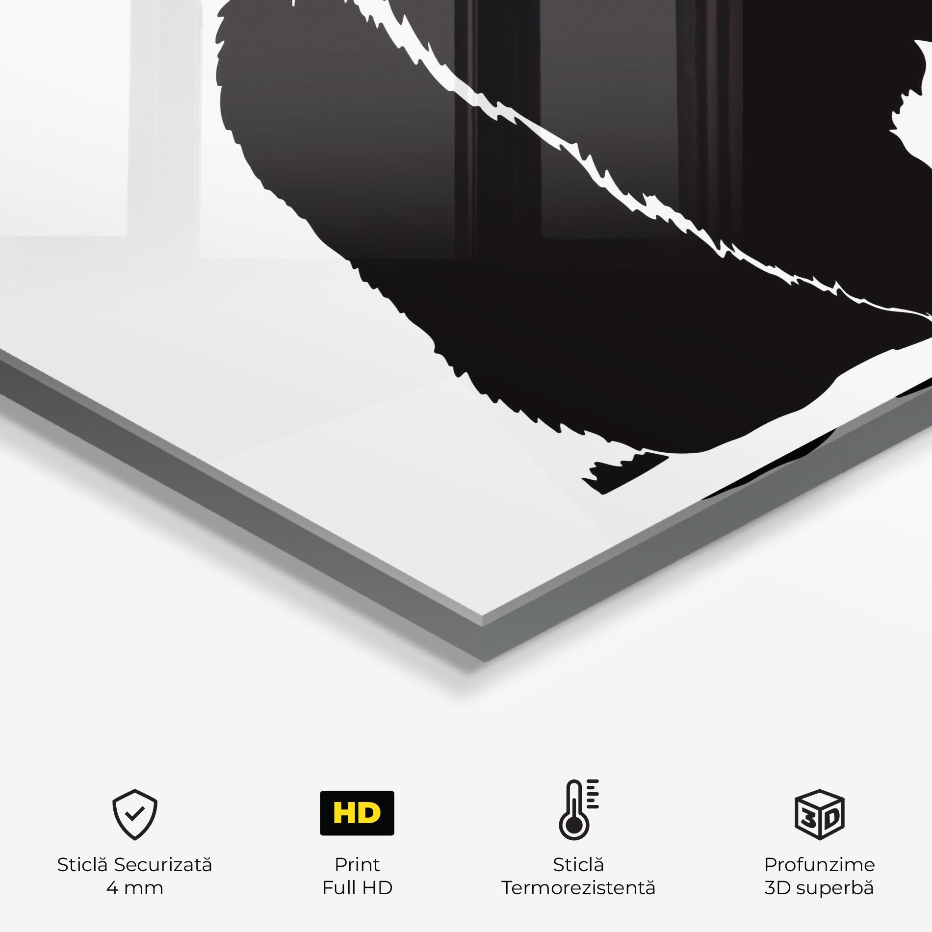 Panou Sticla Bucatarie Forest Bear Shape mockup 2