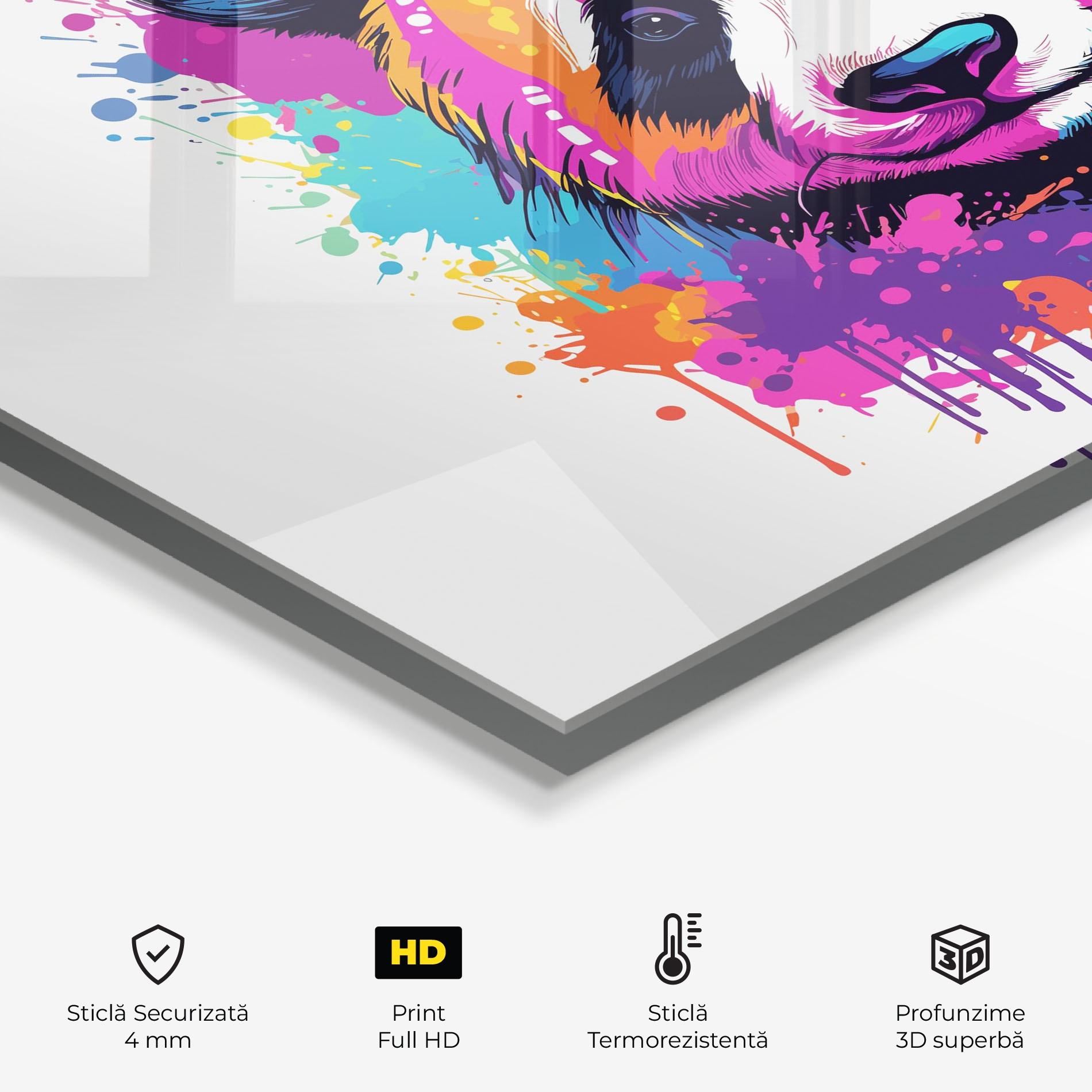 Panou Sticla Bucatarie Pretty Panda Art mockup 2