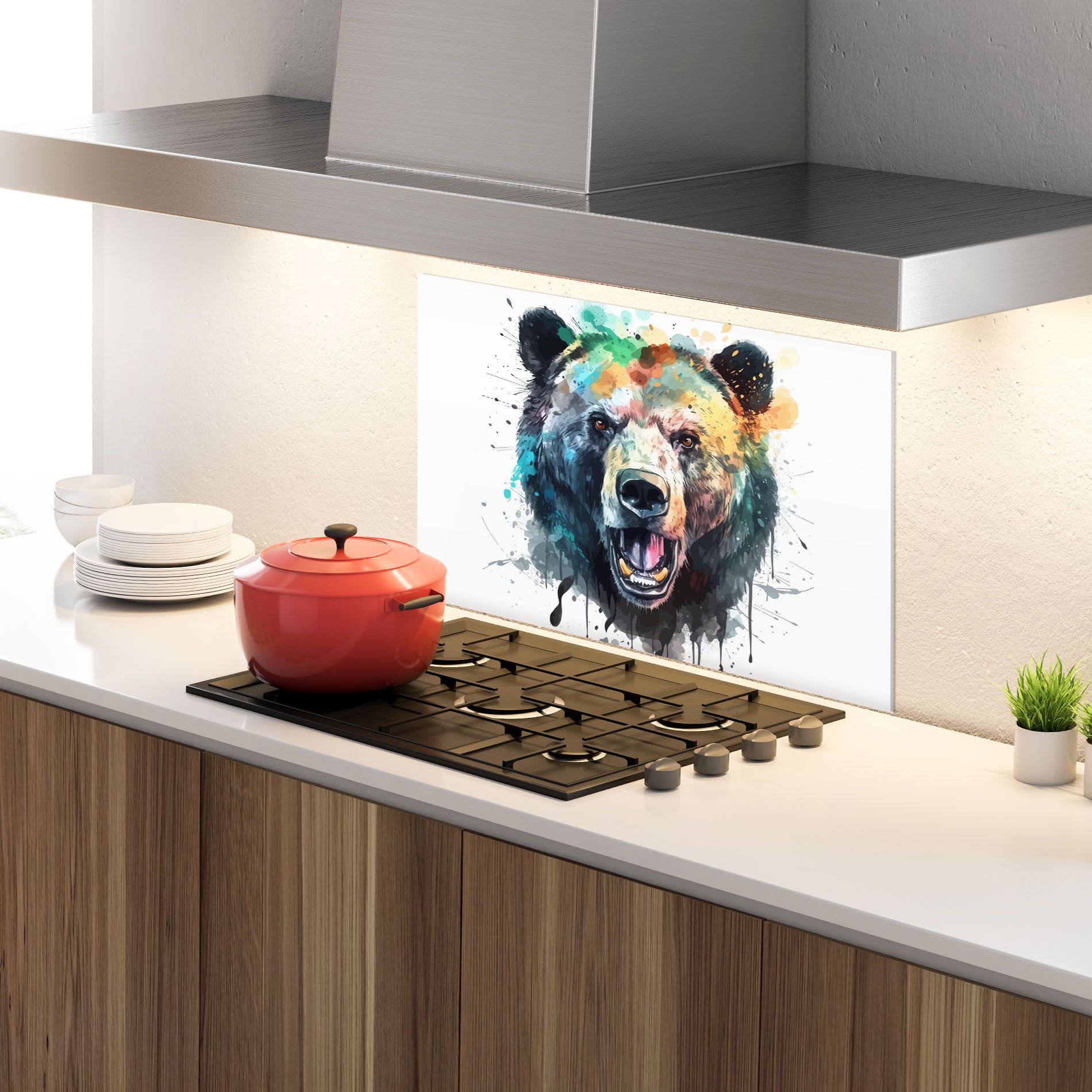 Artistic Bear Head mockup 4