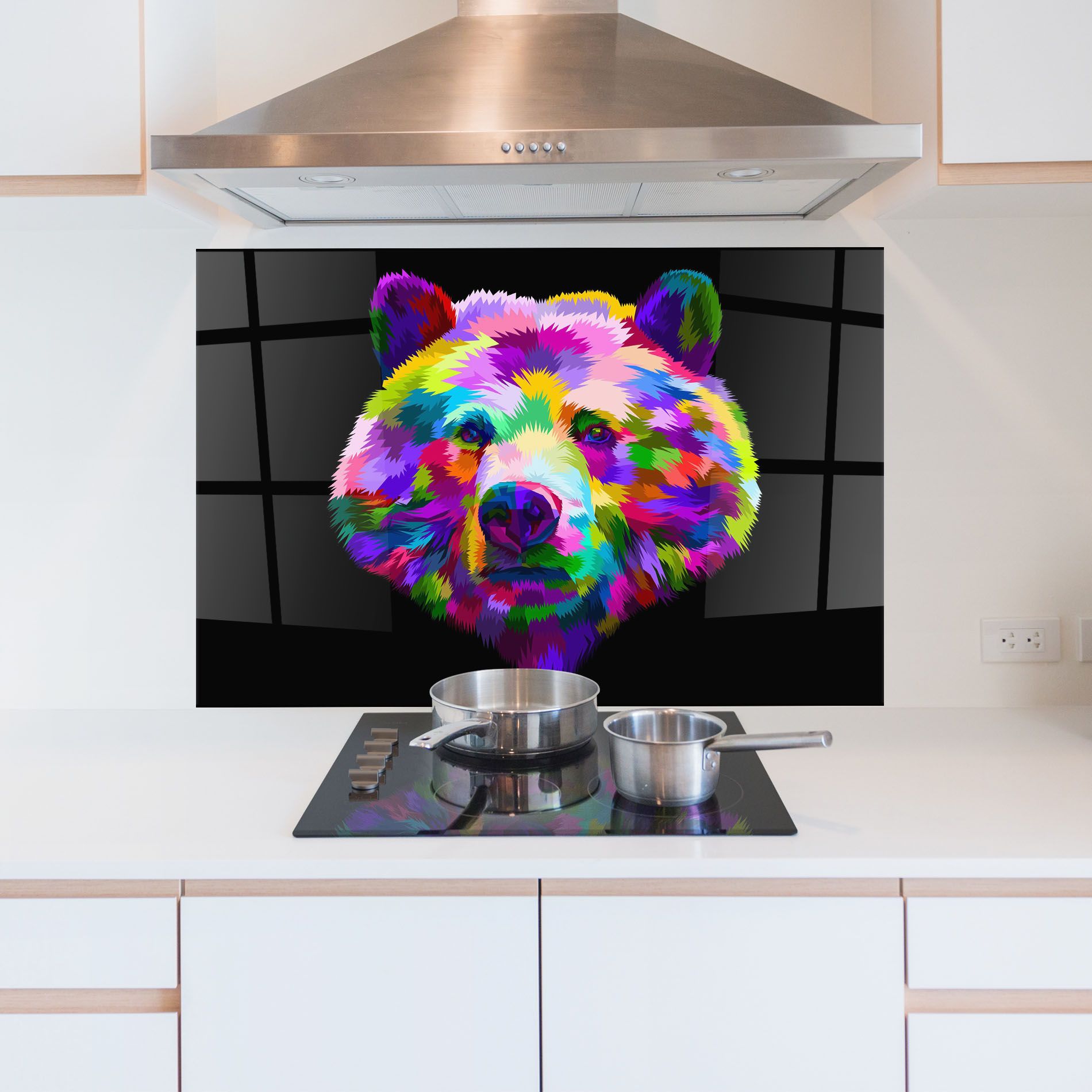 Bear Head Art mockup 5