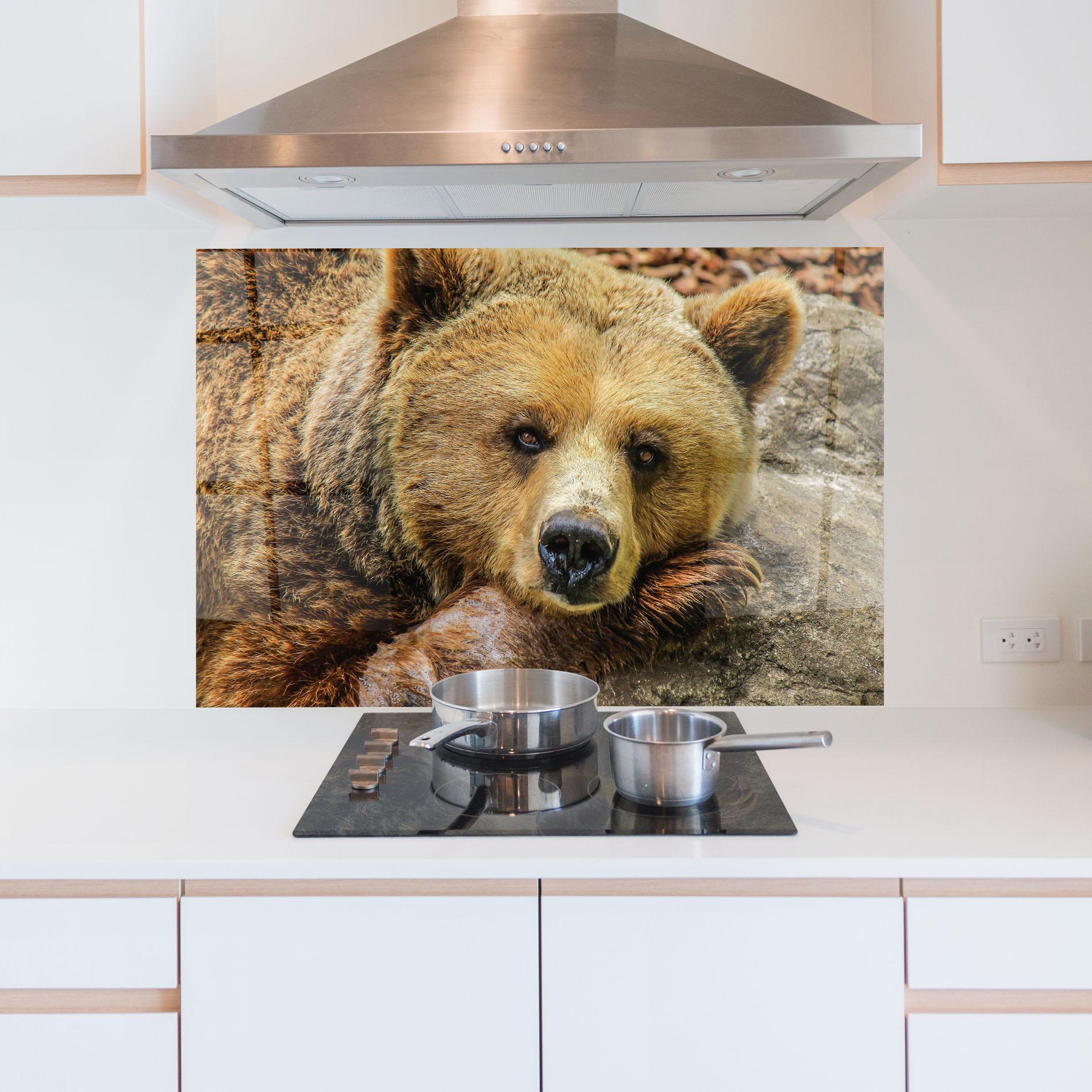 Panou Sticla Bucatarie Bear mockup 5