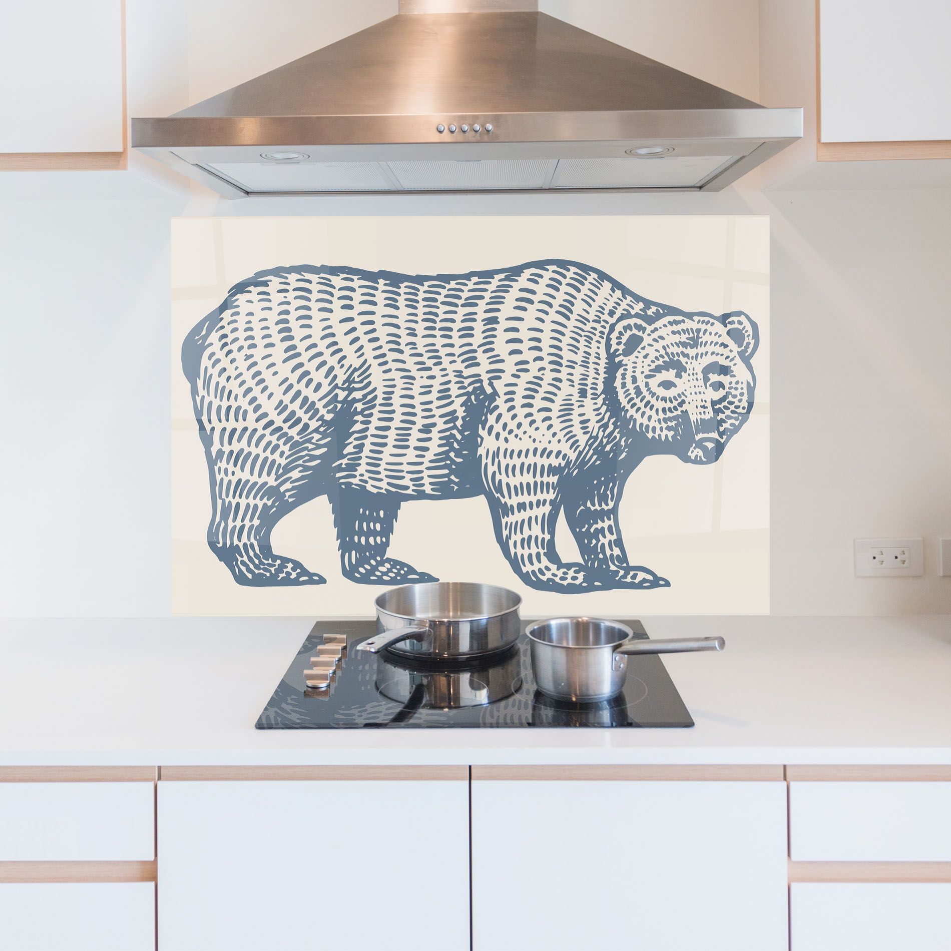 Minimalist Blue Bear mockup 5