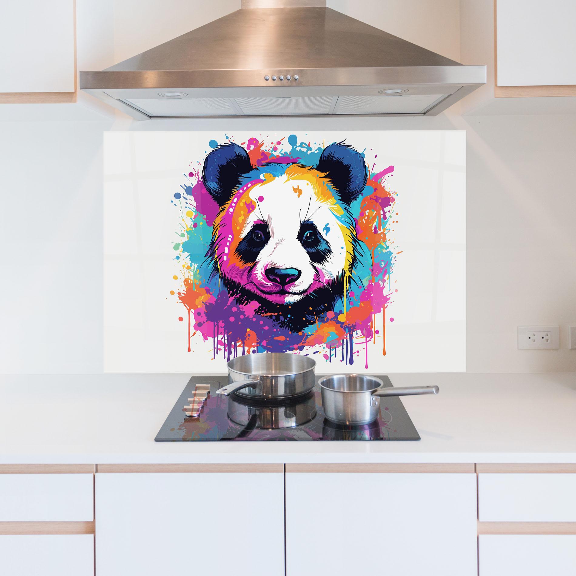 Panou Sticla Bucatarie Pretty Panda Art mockup 5