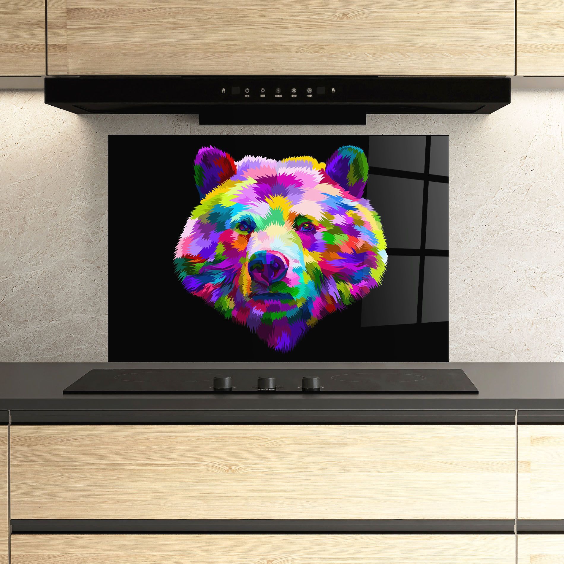 Bear Head Art mockup 3