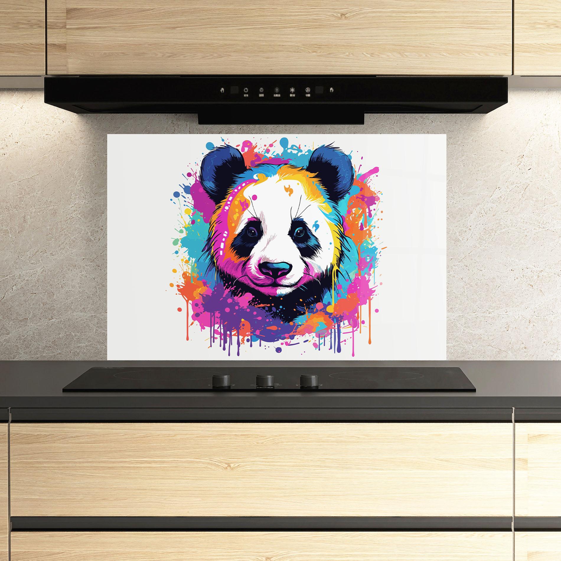 Panou Sticla Bucatarie Pretty Panda Art mockup 3