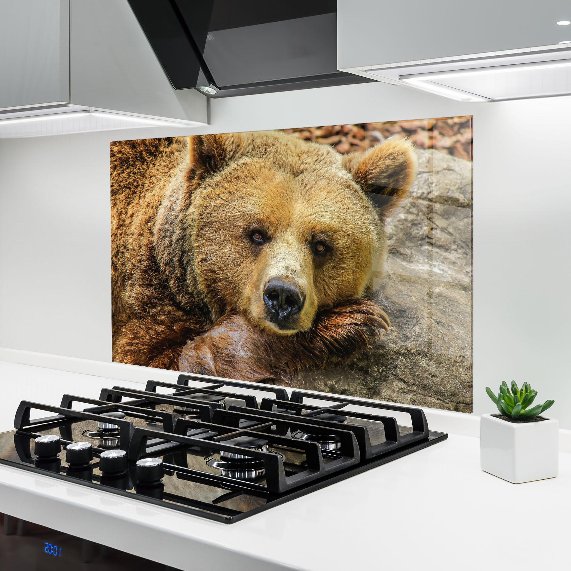 Panou Sticla Bucatarie Bear mockup 6