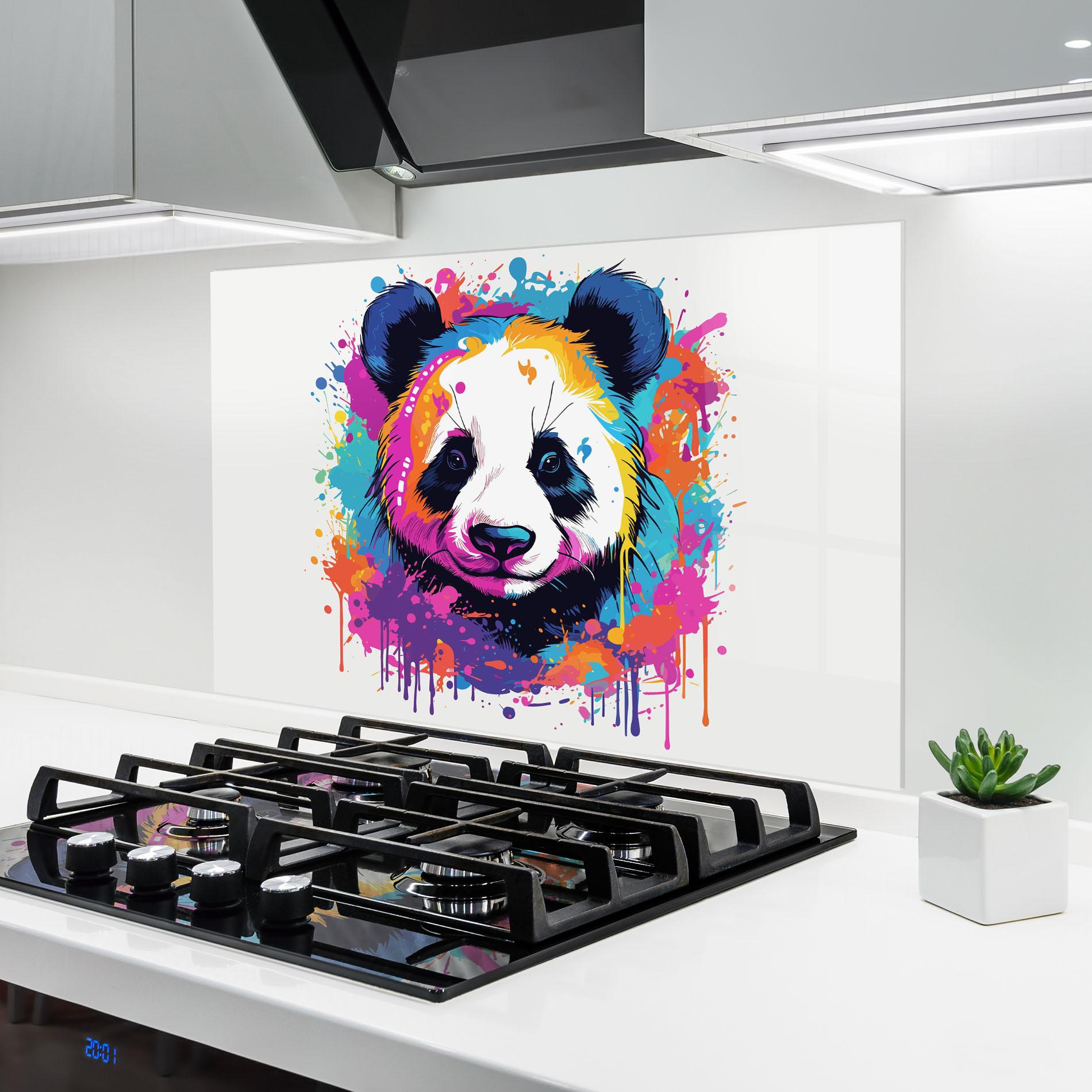 Panou Sticla Bucatarie Pretty Panda Art mockup 6