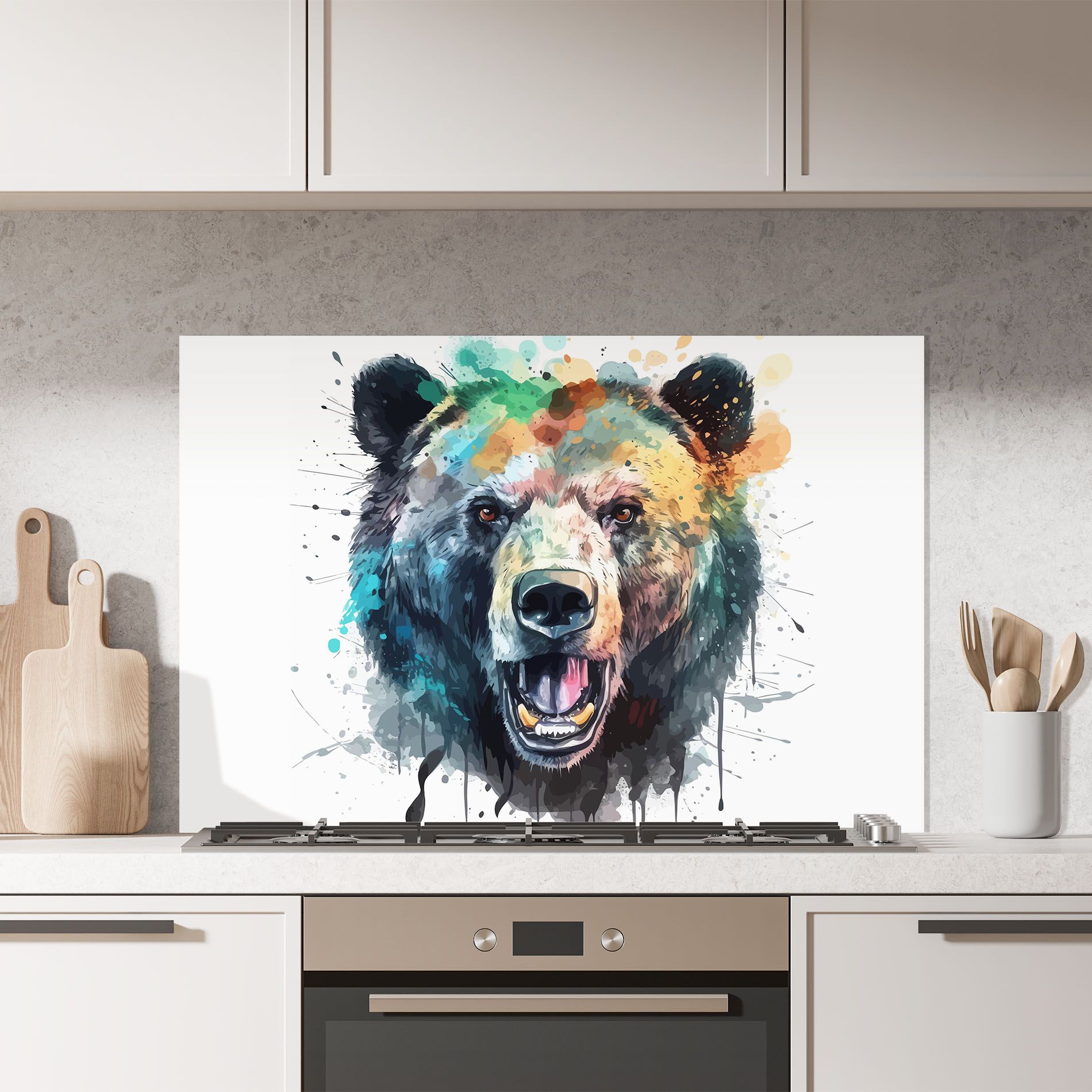 Artistic Bear Head mockup 7