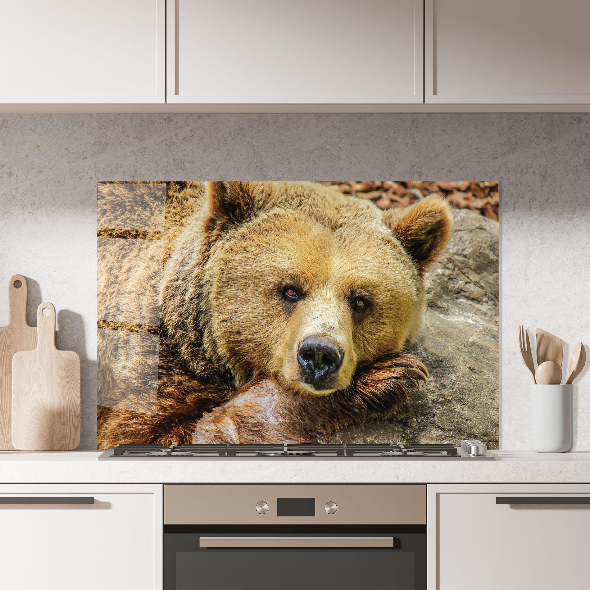 Panou Sticla Bucatarie Bear mockup 7