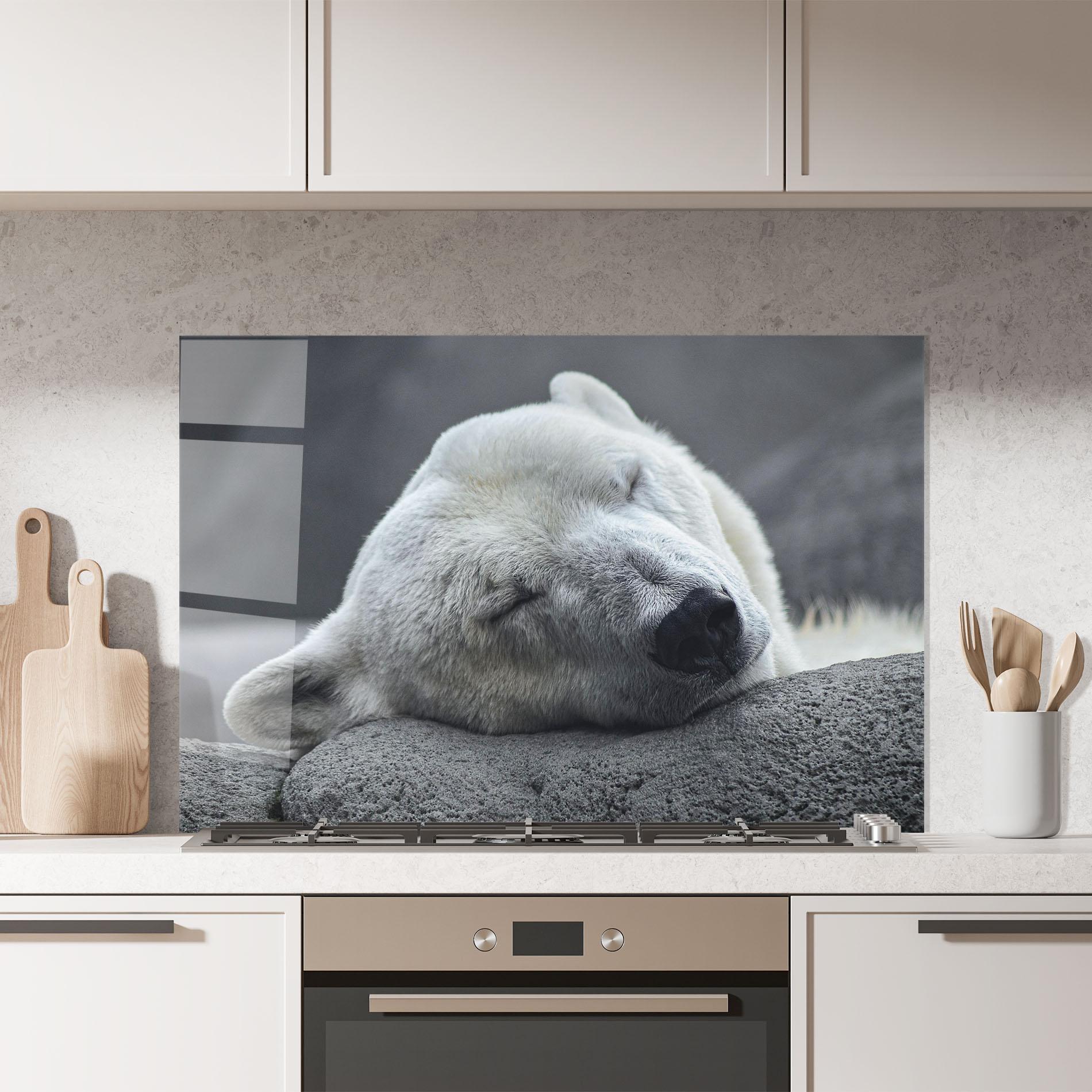 Panou Sticla Bucatarie Icebear Sleeping mockup 7