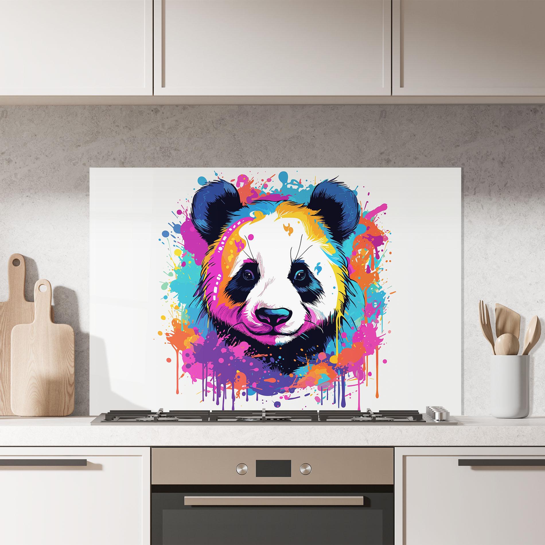 Panou Sticla Bucatarie Pretty Panda Art mockup 7
