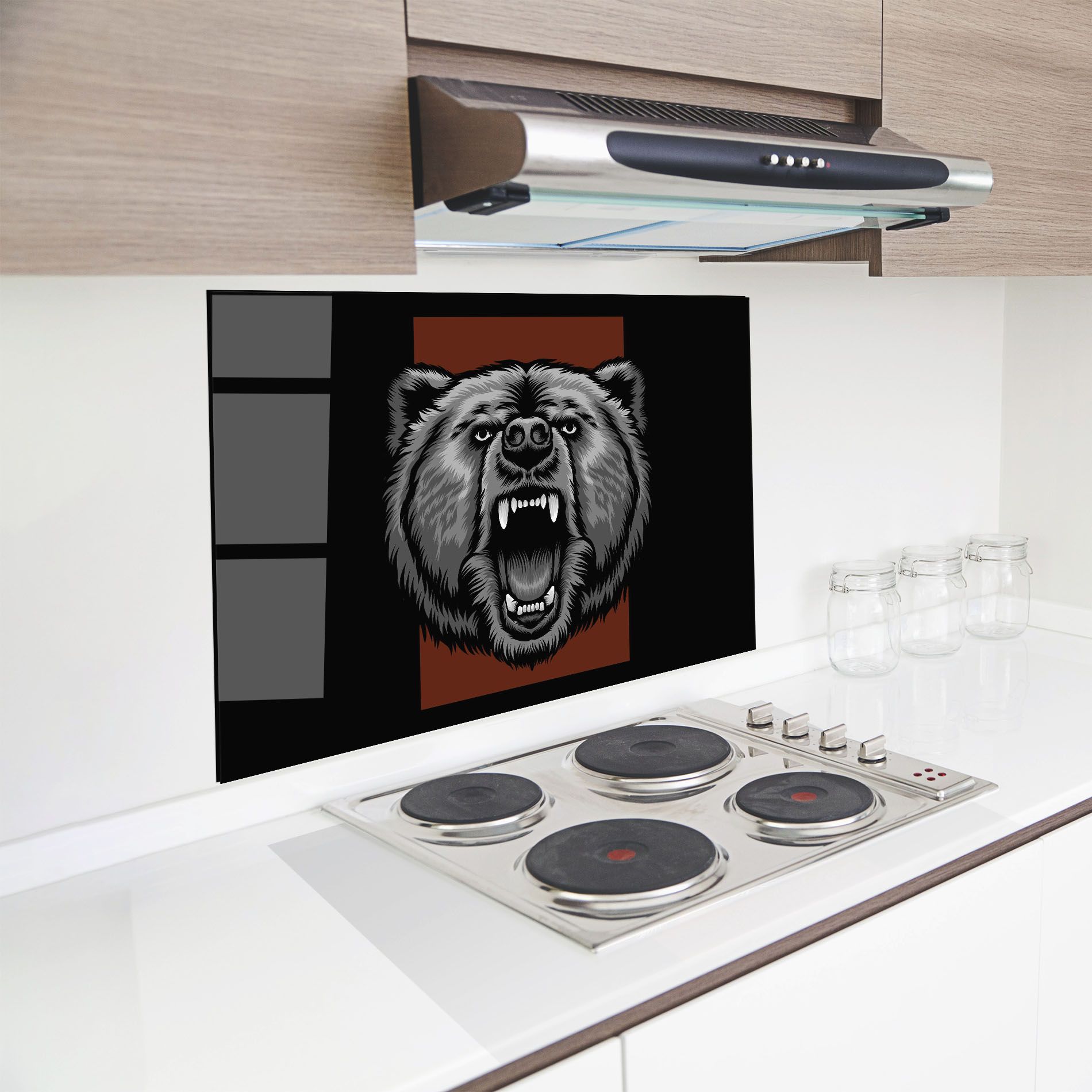 Grey Bear Head mockup 8