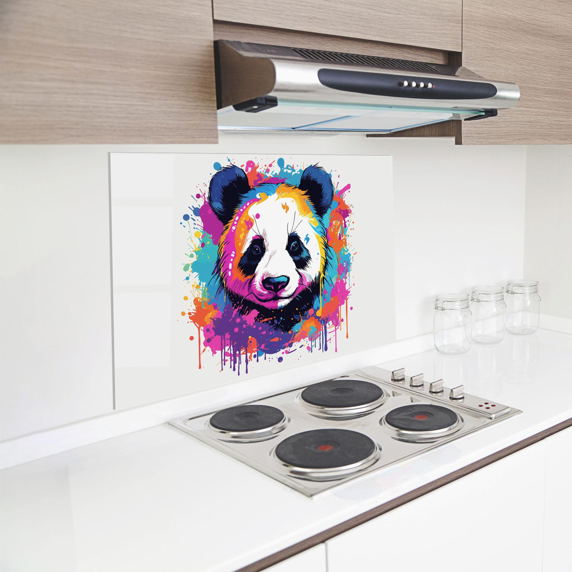 Panou Sticla Bucatarie Pretty Panda Art mockup 8