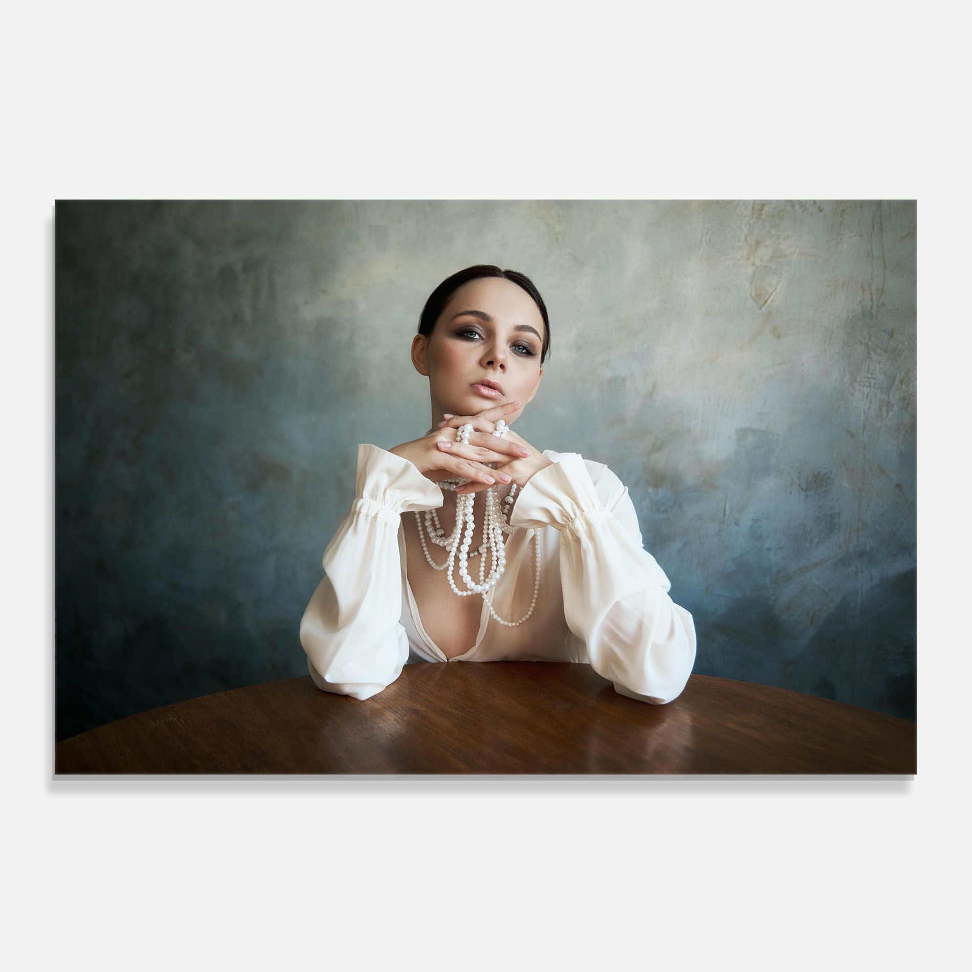 Girl White Pearls mockup 0