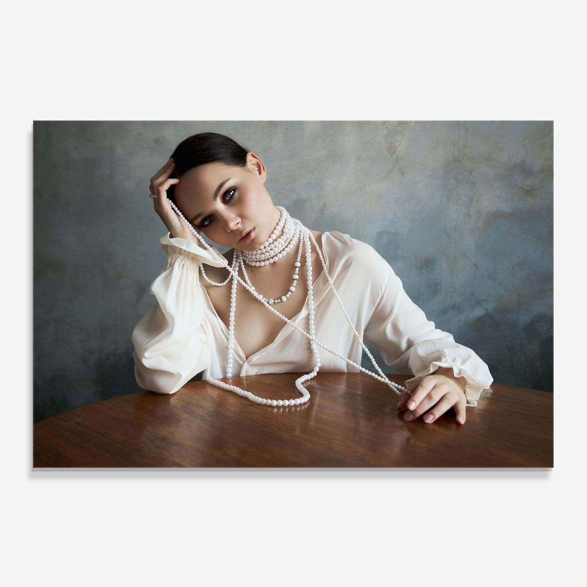 White Pearl Beads mockup 0