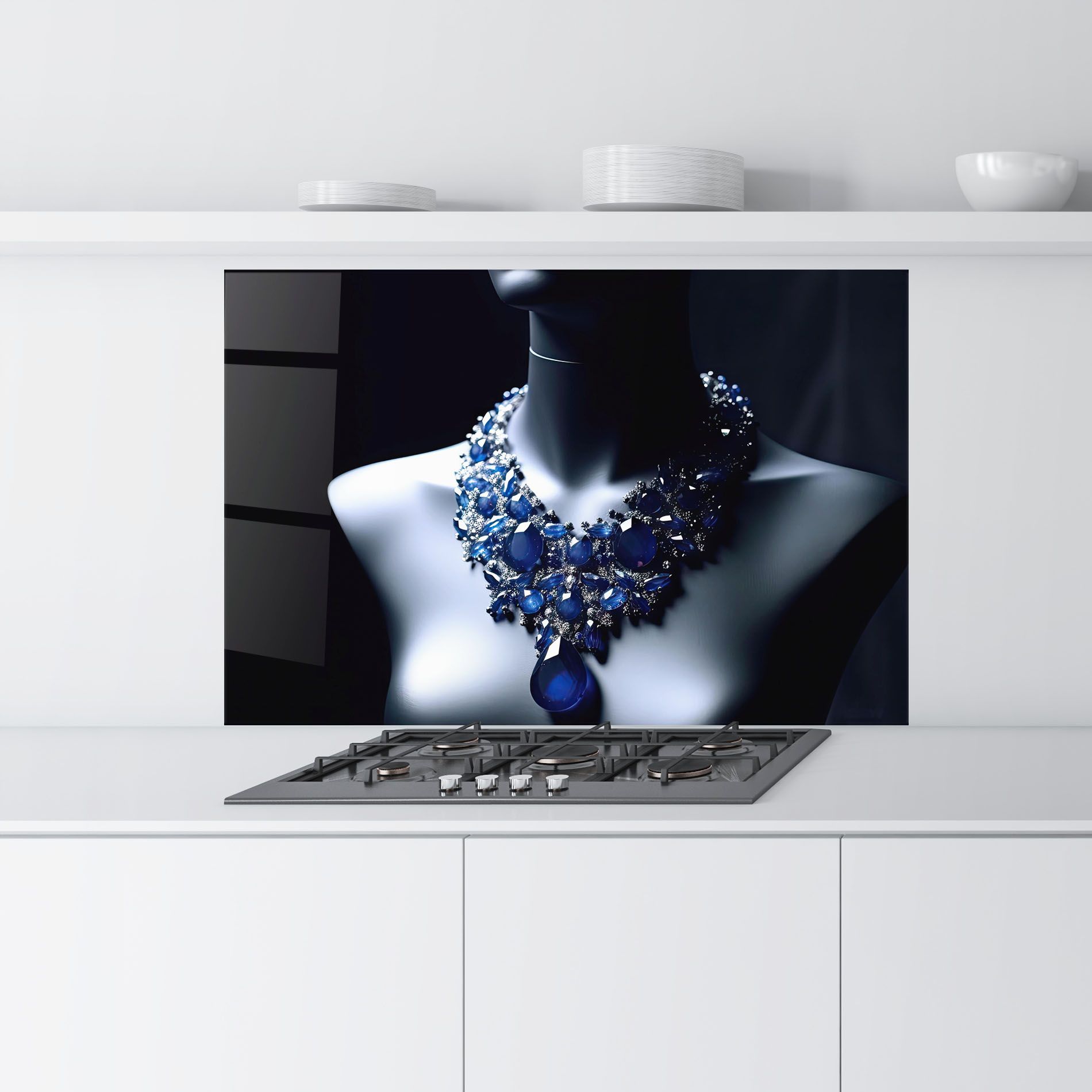 Blue Diamonds Necklace mockup 9