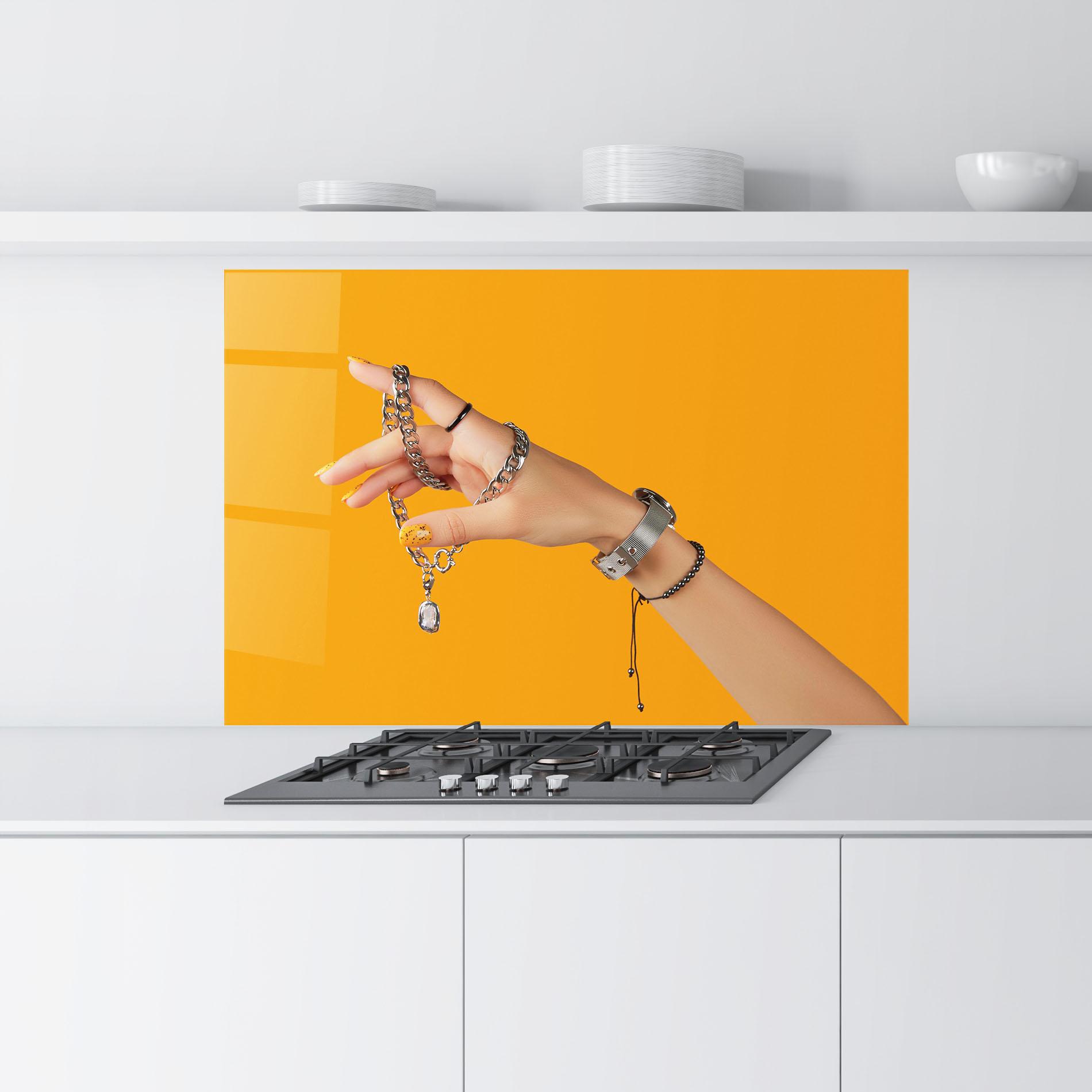 Panou Sticla Bucatarie Silver Accessory mockup 9