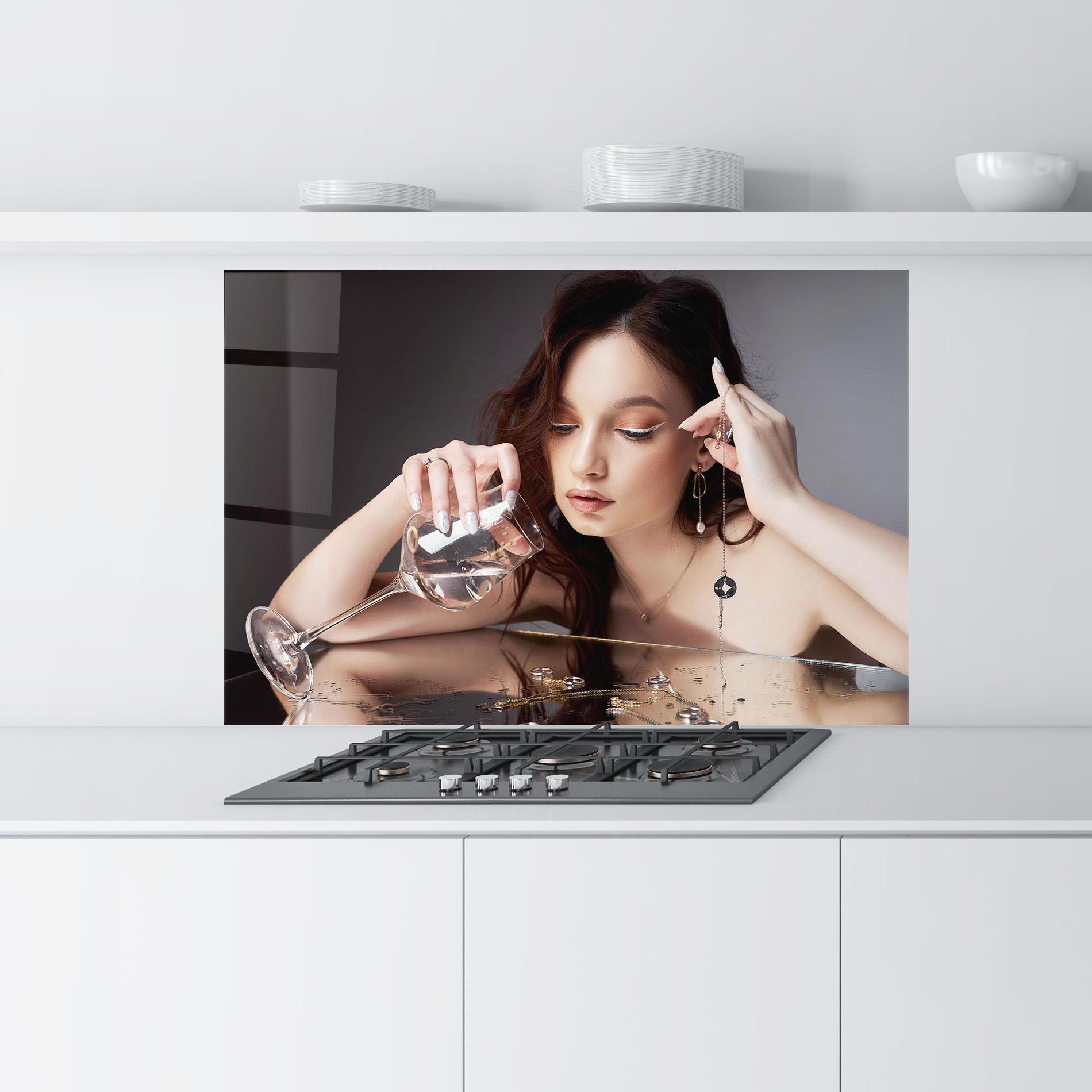 Panou Sticla Bucatarie Wet Rings mockup 9