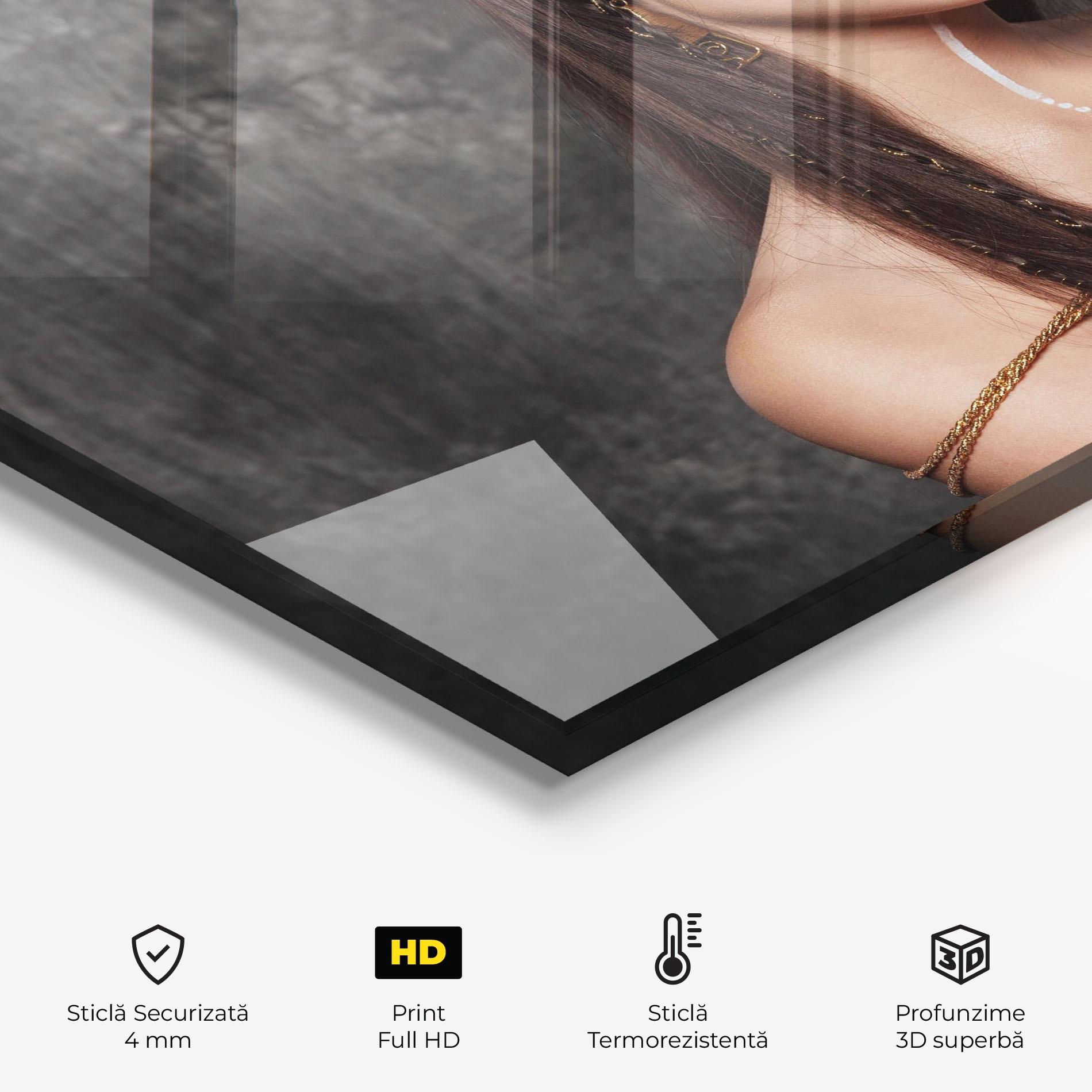 Panou Sticla Bucatarie Gold Hair Accessory mockup 2