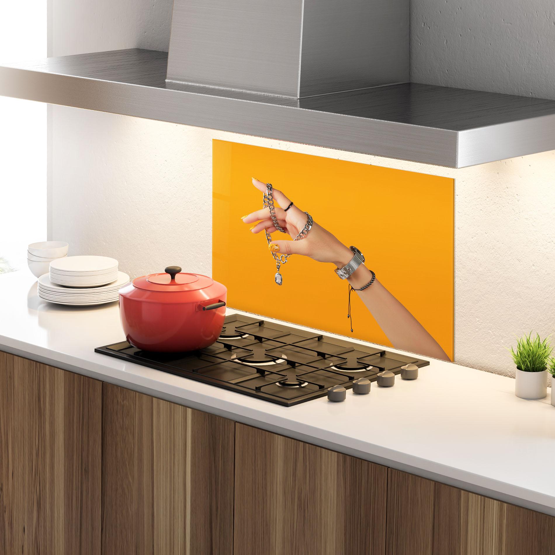 Panou Sticla Bucatarie Silver Accessory mockup 4