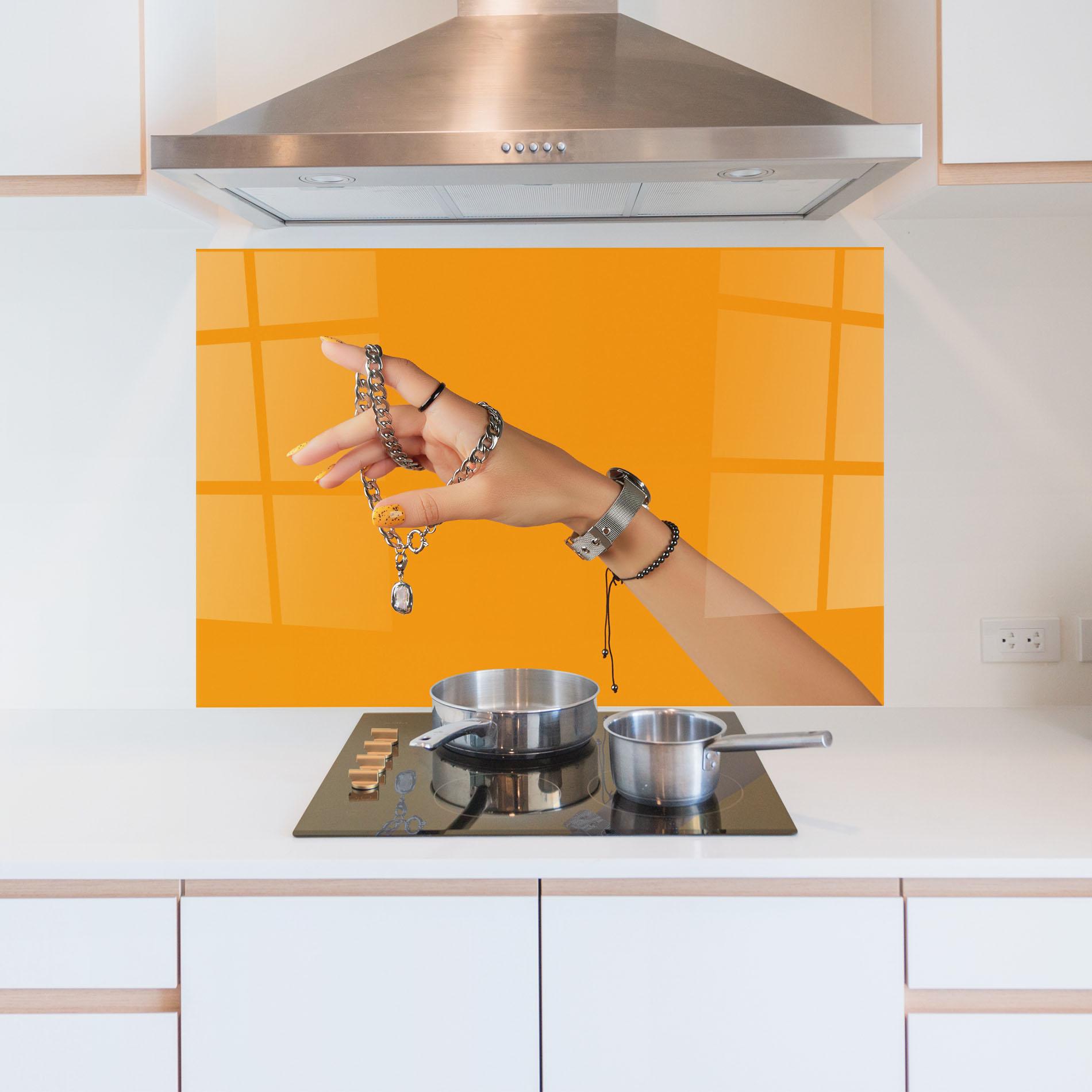 Panou Sticla Bucatarie Silver Accessory mockup 5