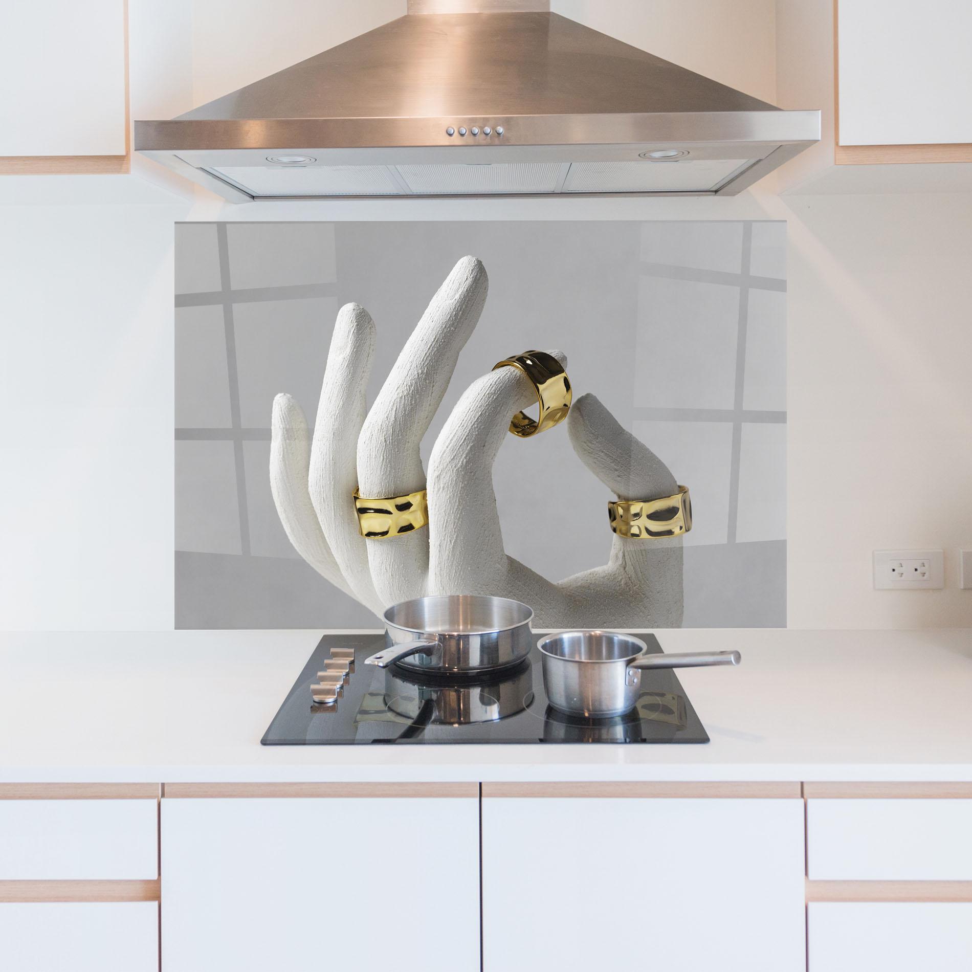 Panou Sticla Bucatarie Stand Display Rings mockup 5