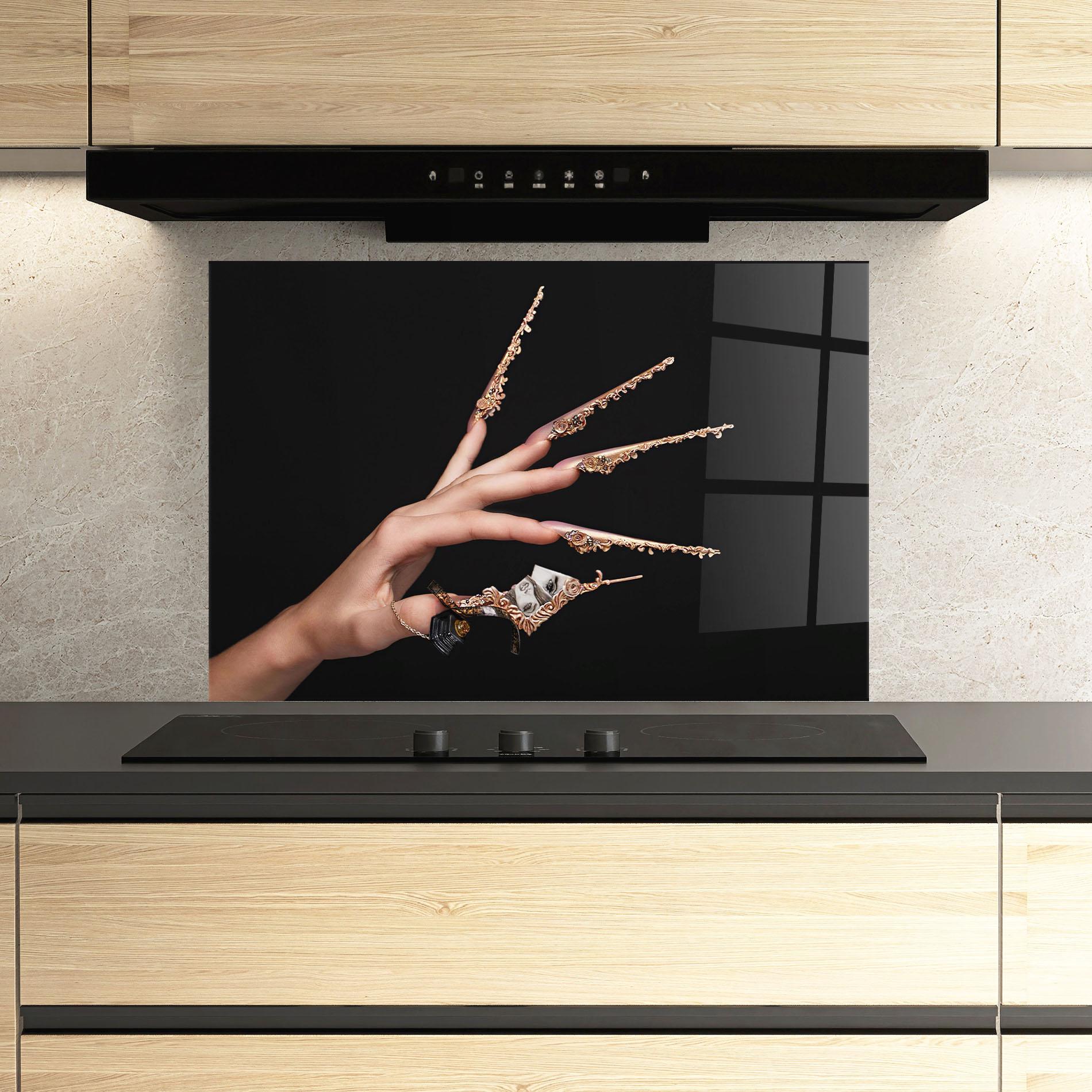 Panou Sticla Bucatarie Creative Manicure mockup 3