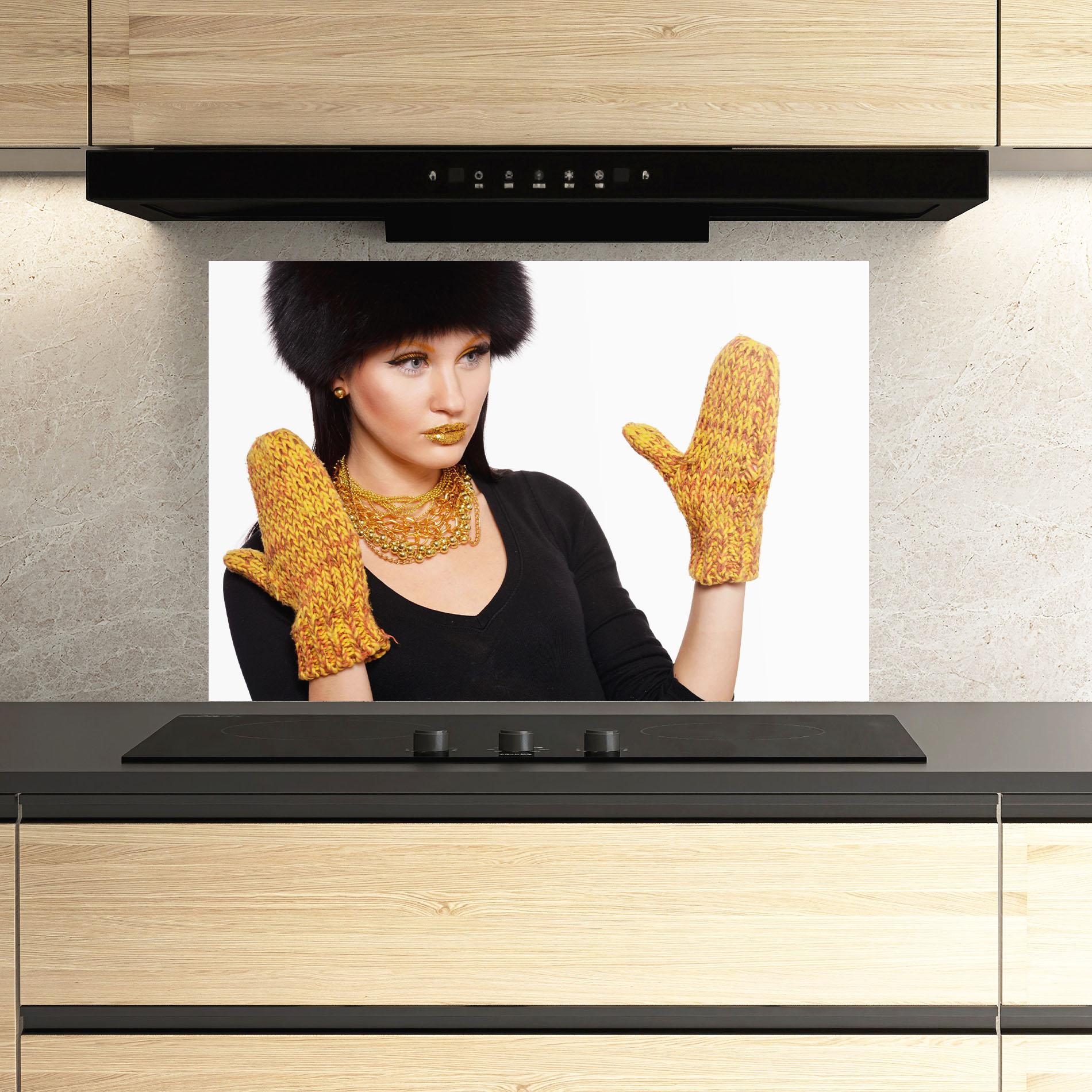 Panou Sticla Bucatarie Gold Accessories mockup 3