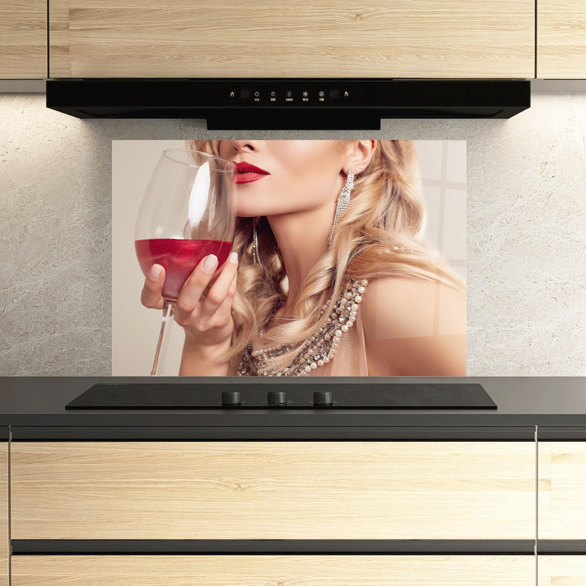 Panou Sticla Bucatarie Pretty Accessory And Wine mockup 3