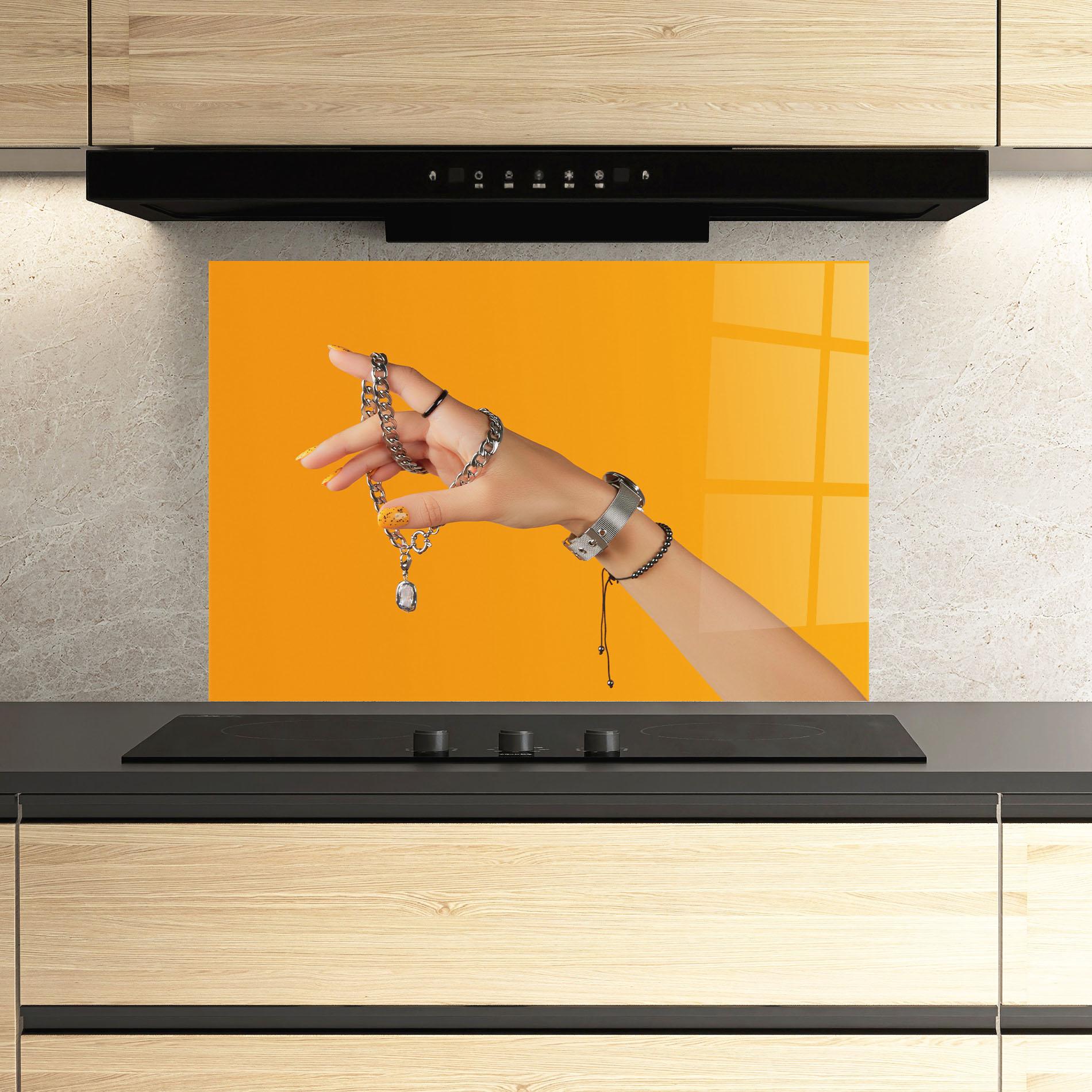 Panou Sticla Bucatarie Silver Accessory mockup 3