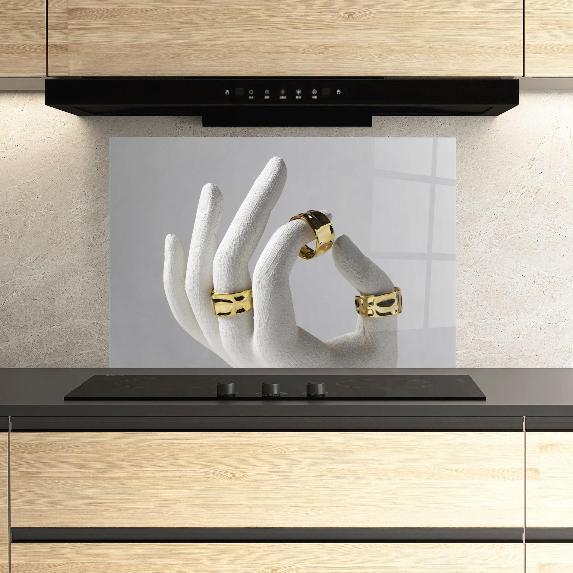 Panou Sticla Bucatarie Stand Display Rings mockup 3