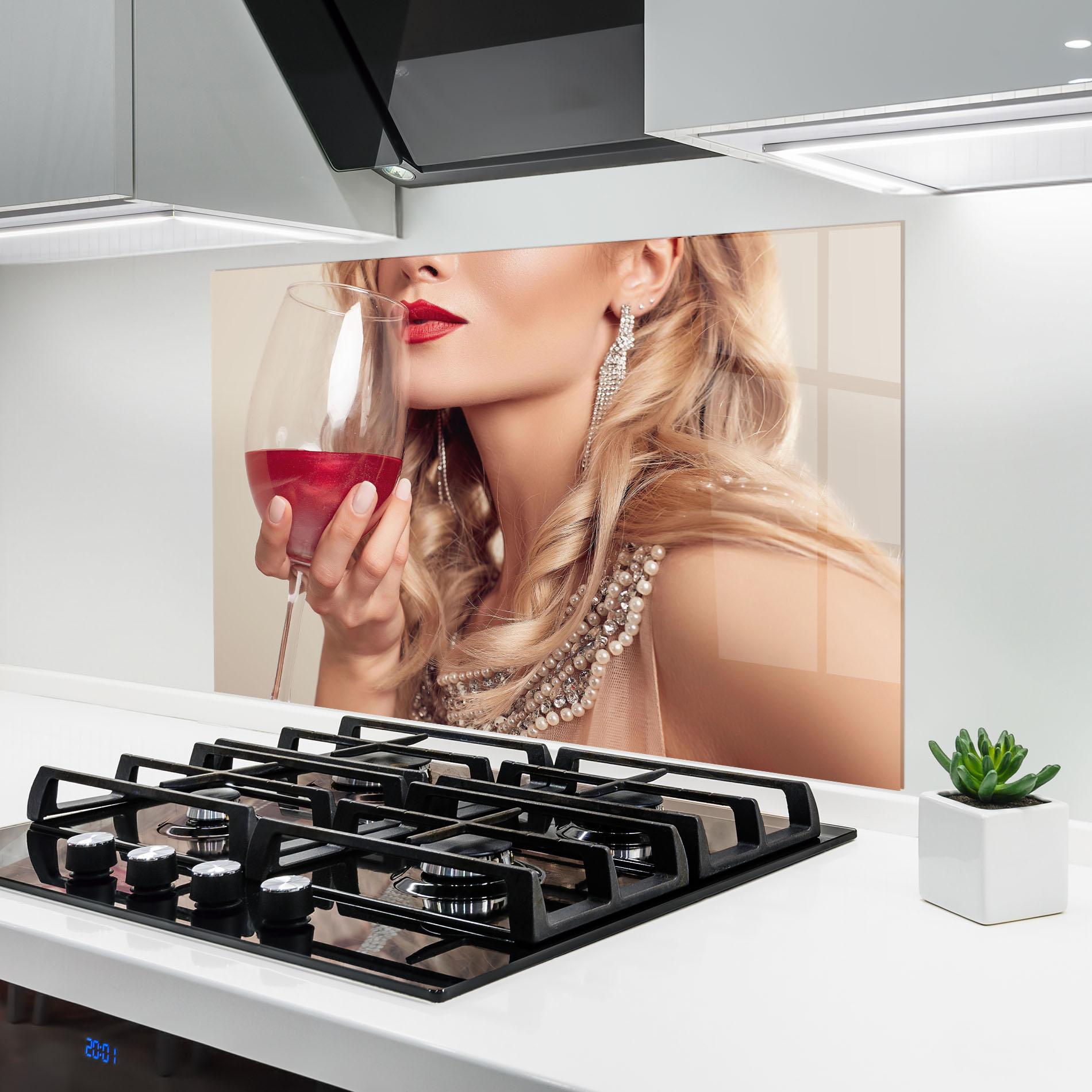 Panou Sticla Bucatarie Pretty Accessory And Wine mockup 6