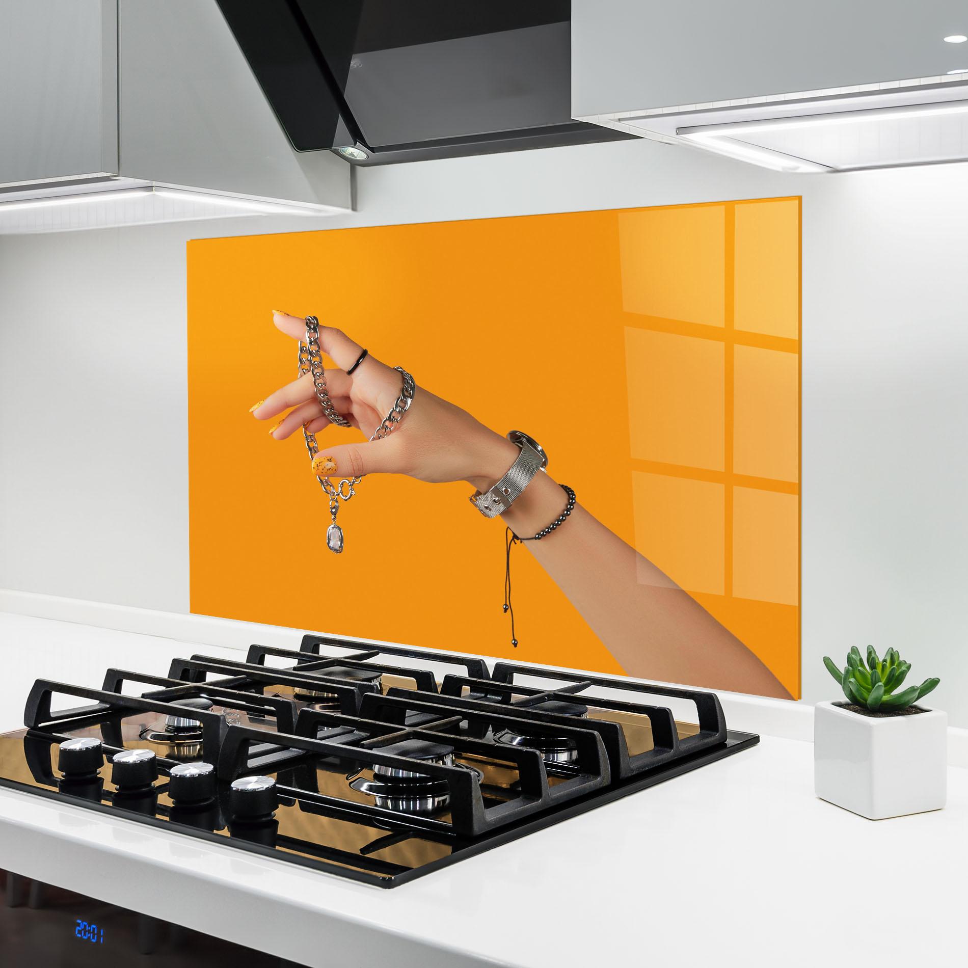 Panou Sticla Bucatarie Silver Accessory mockup 6