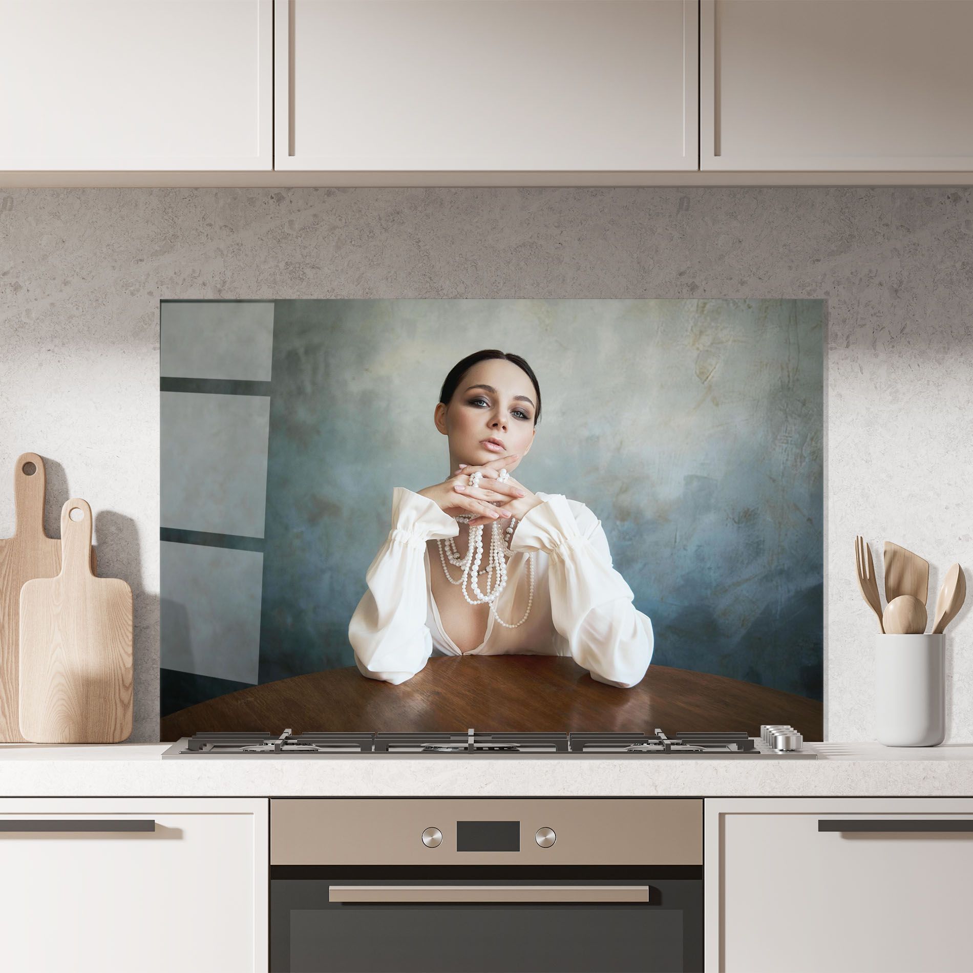 Girl White Pearls mockup 7