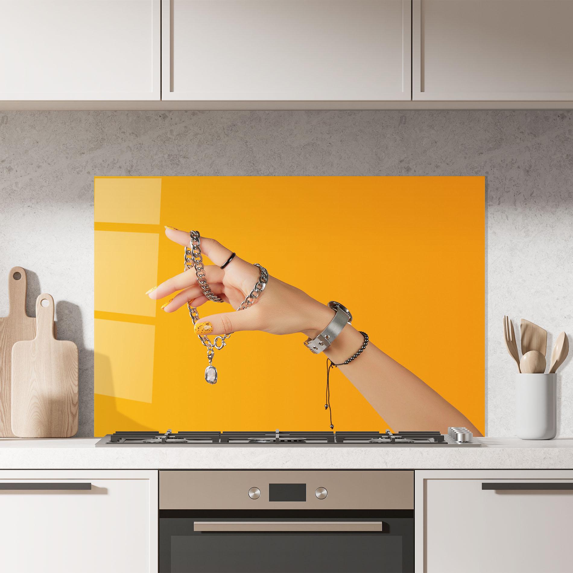 Panou Sticla Bucatarie Silver Accessory mockup 7